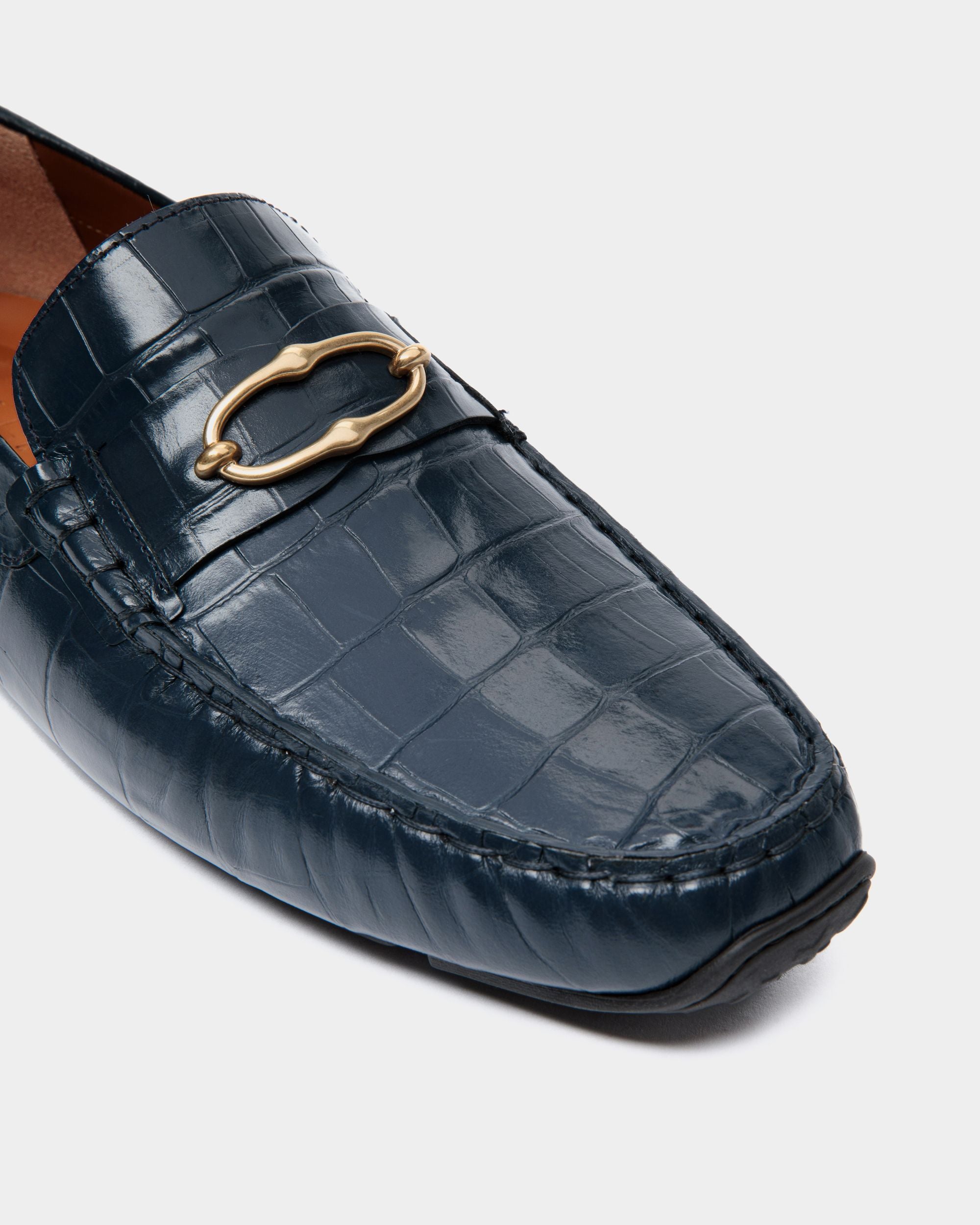 Pilot Drivers In Blue Leather - Herren - Bally - 04