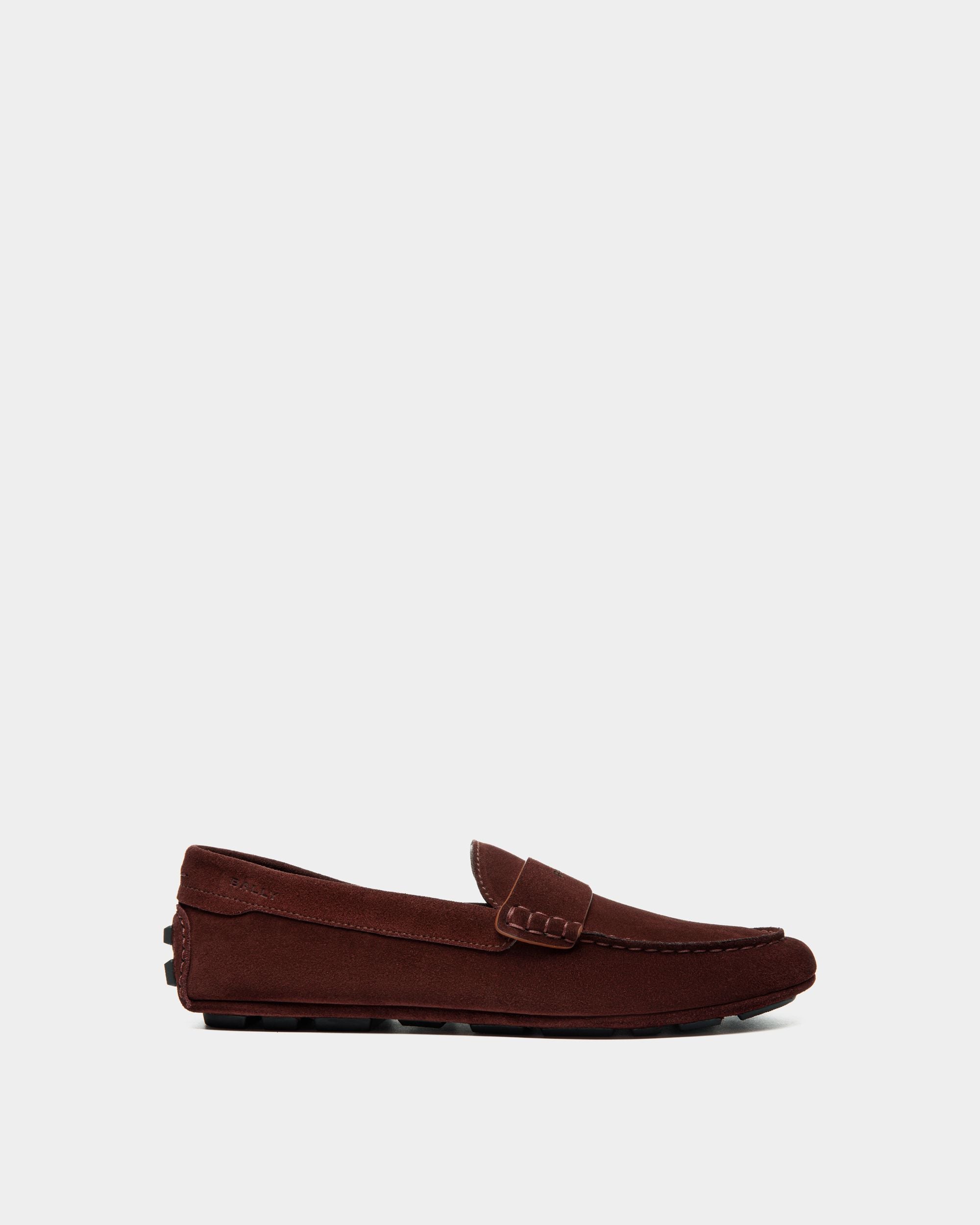 Kerbs Driver-Schuhe Aus Veloursleder In Bordeaux - Herren - Bally - 01
