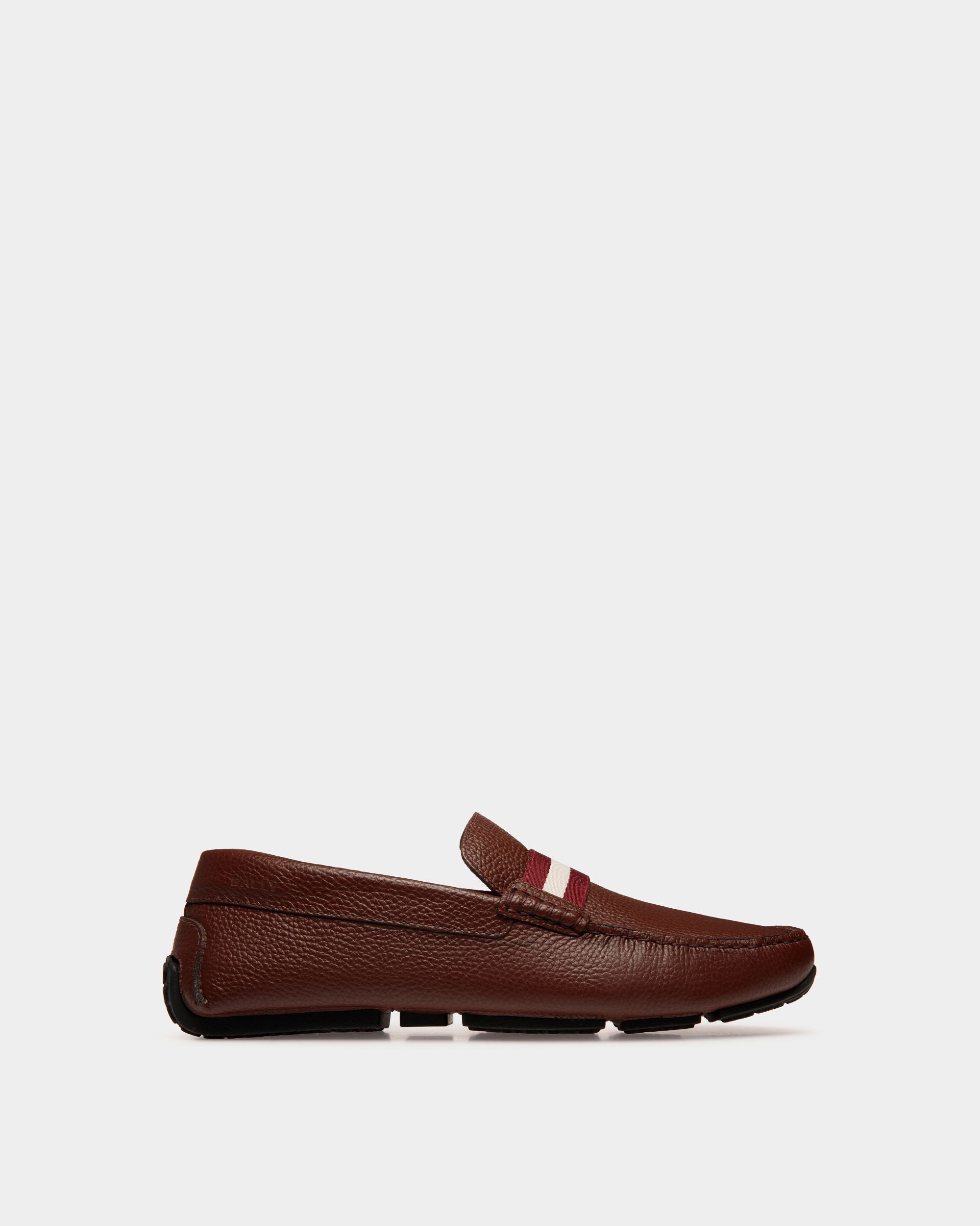 Pilot Driver-Schuh Aus Genarbtem Leder In Braun - Herren - Bally - 01