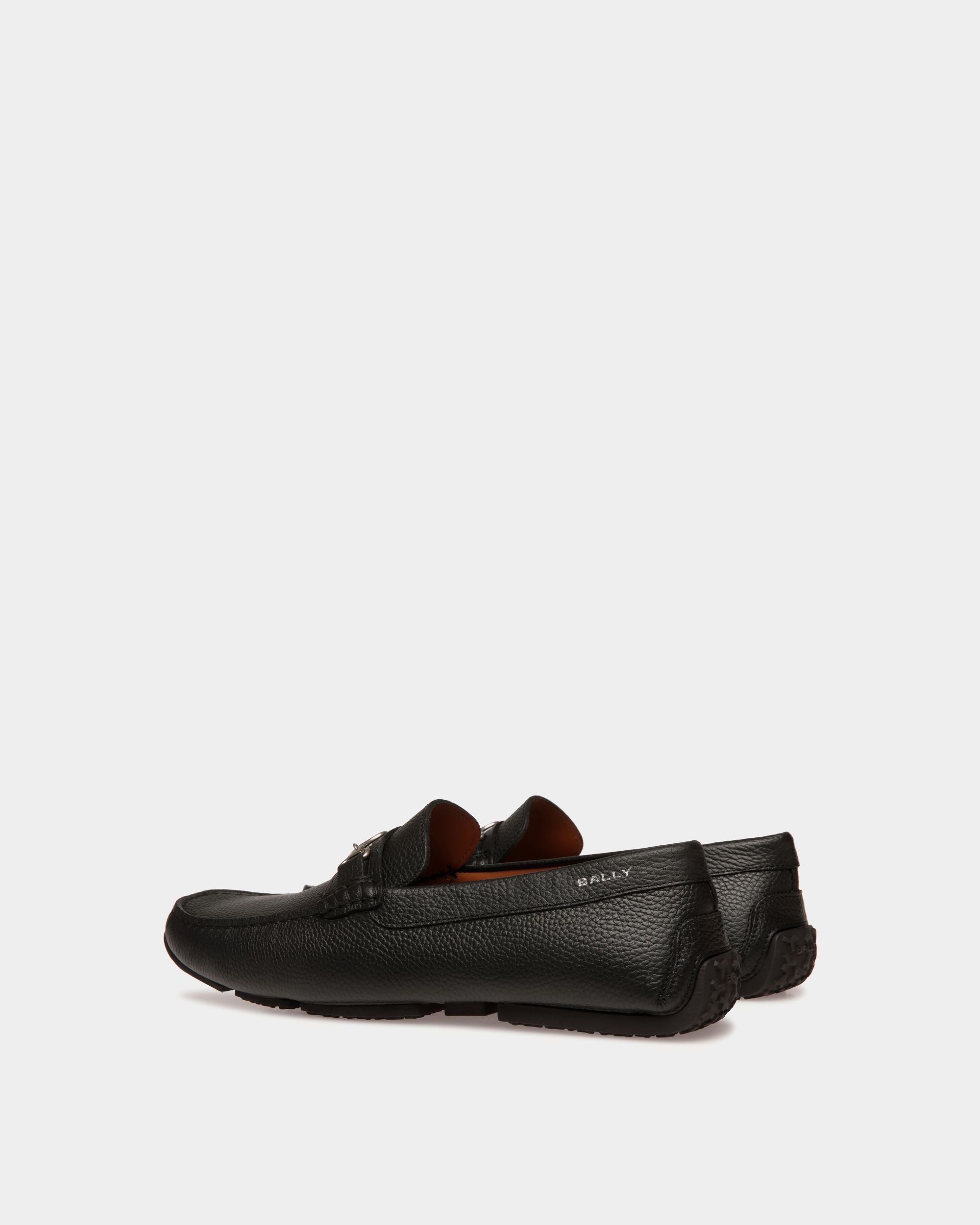 Pilot Driver-Schuh Aus Genarbtem Leder In Schwarz - Herren - Bally - 04