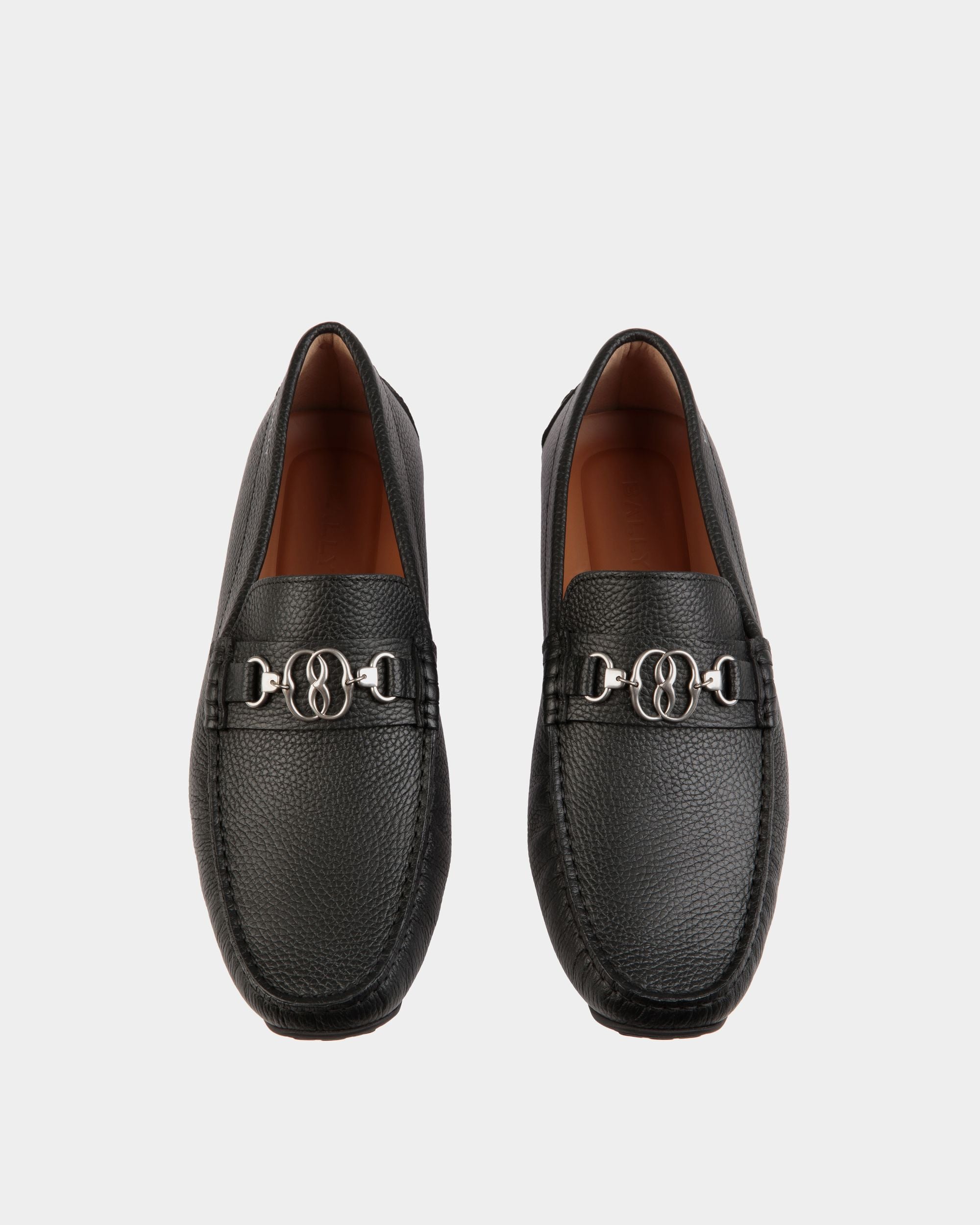 Pilot Driver-Schuh Aus Genarbtem Leder In Schwarz - Herren - Bally - 05