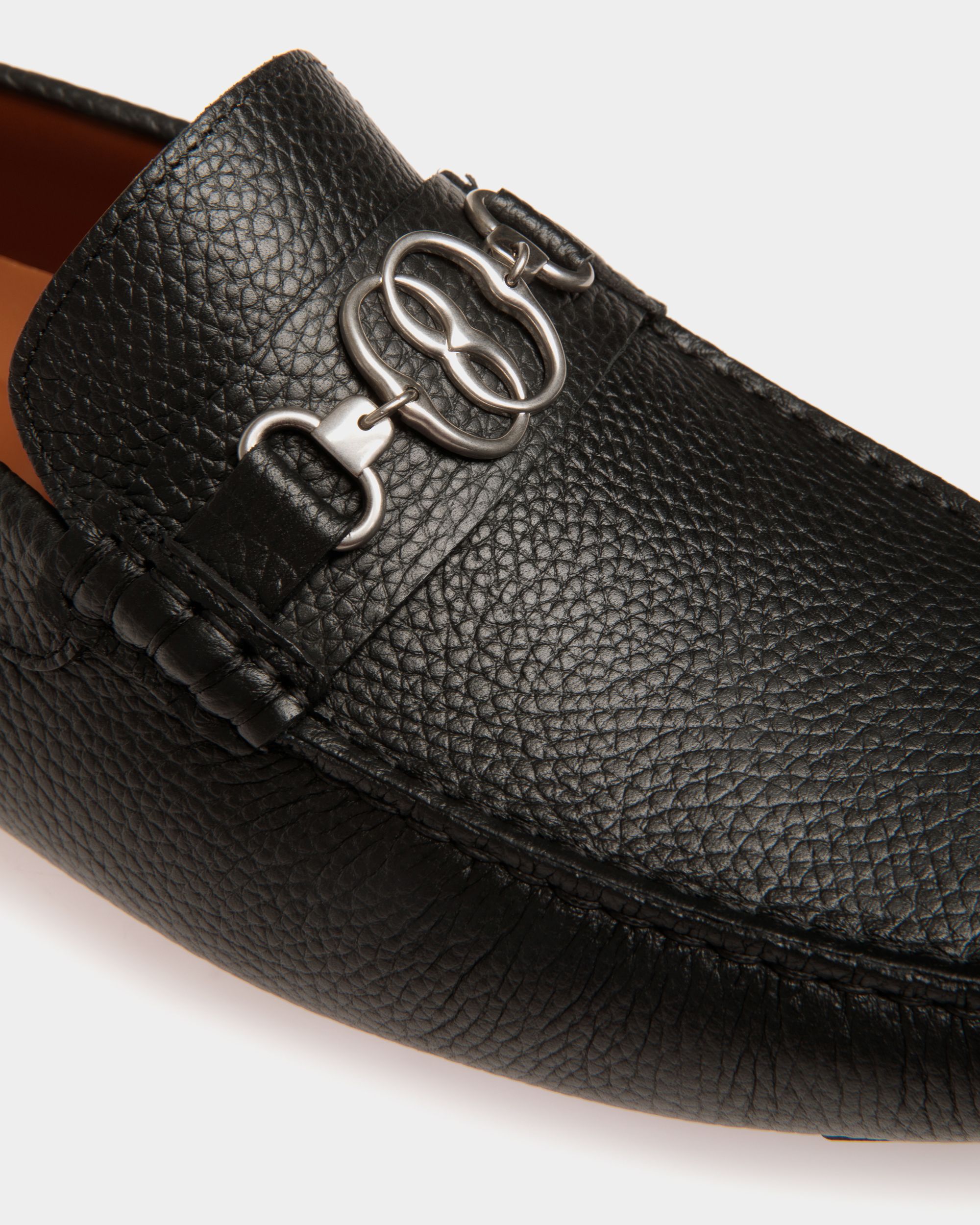 Pilot Driver-Schuh Aus Genarbtem Leder In Schwarz - Herren - Bally - 06