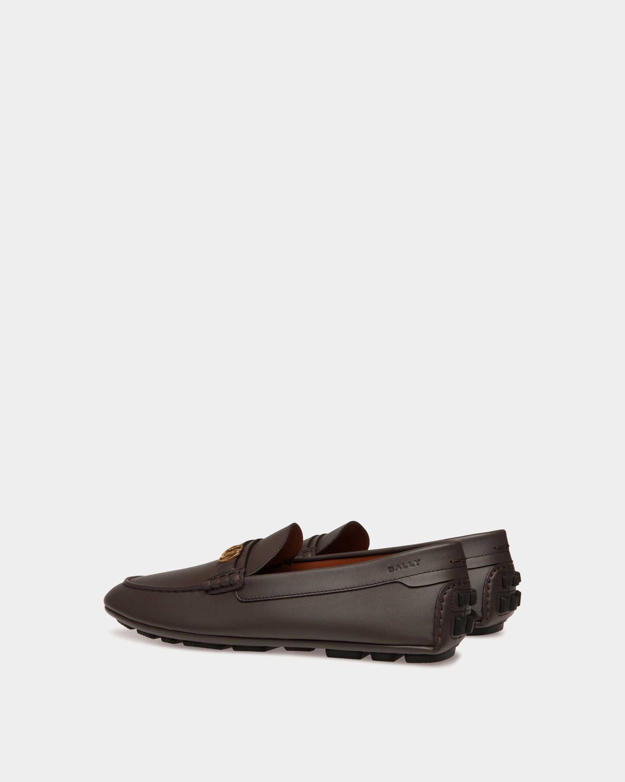 Pilot Driver-Schuh Aus Leder In Ebenholzschwarz - Herren - Bally - 04