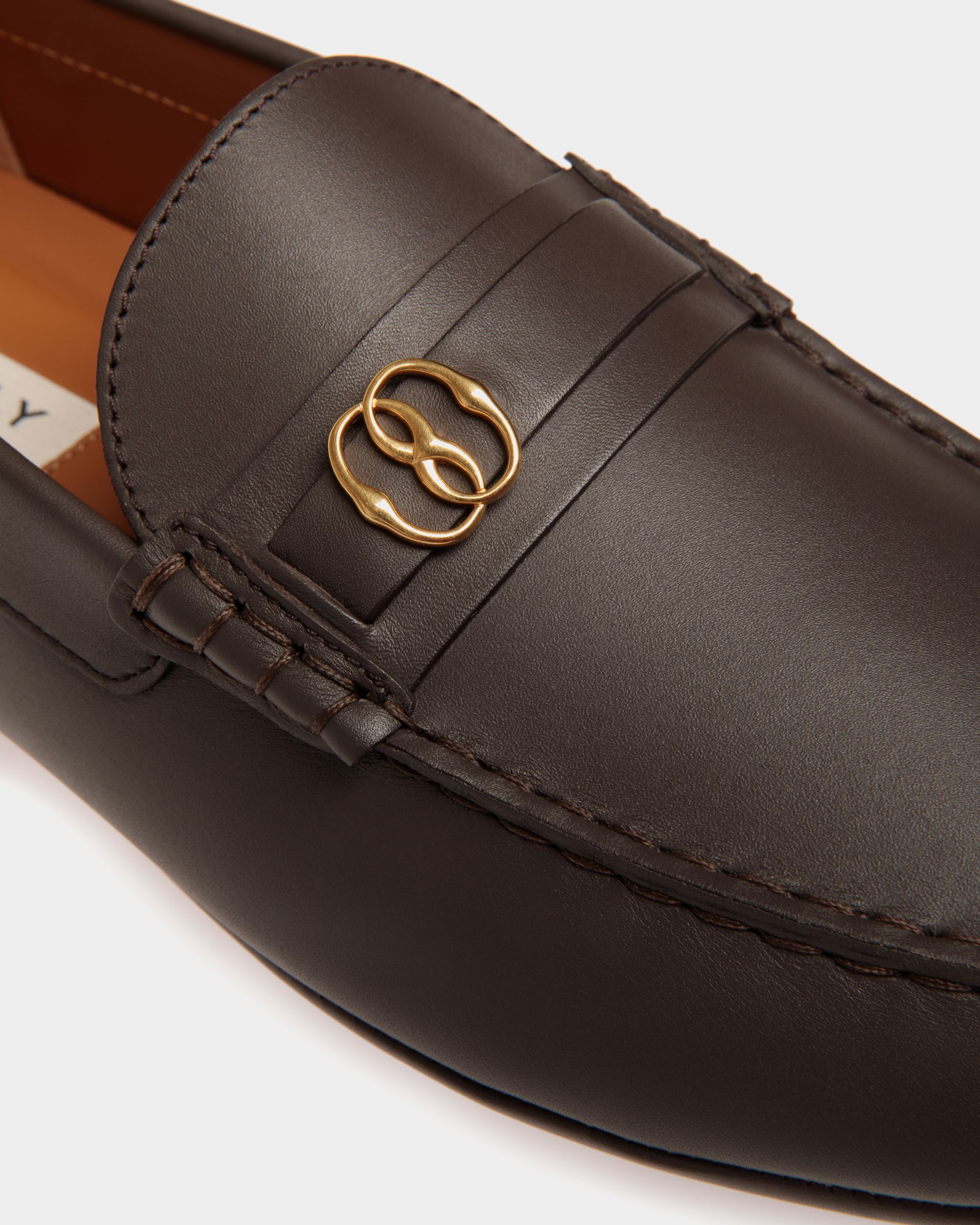 Pilot Driver-Schuh Aus Leder In Ebenholzschwarz - Herren - Bally - 06