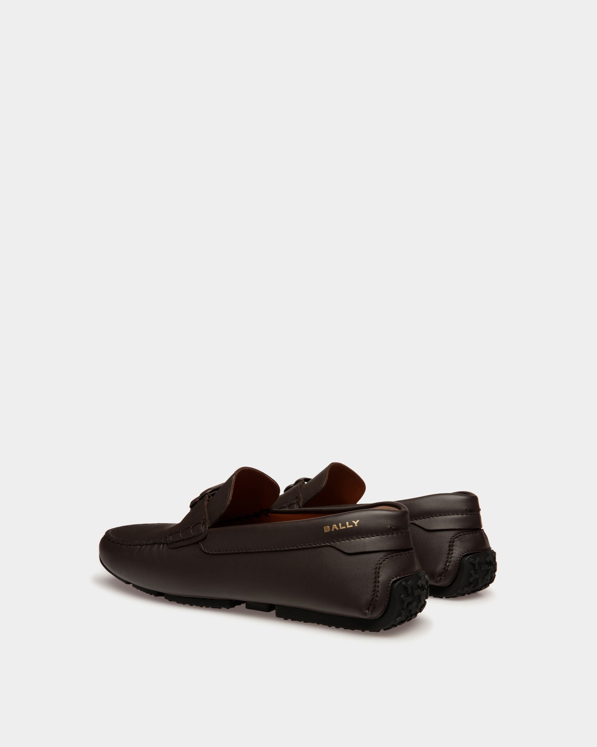 Pilot Driver-Schuh Aus Leder In Ebenholzschwarz - Herren - Bally - 03