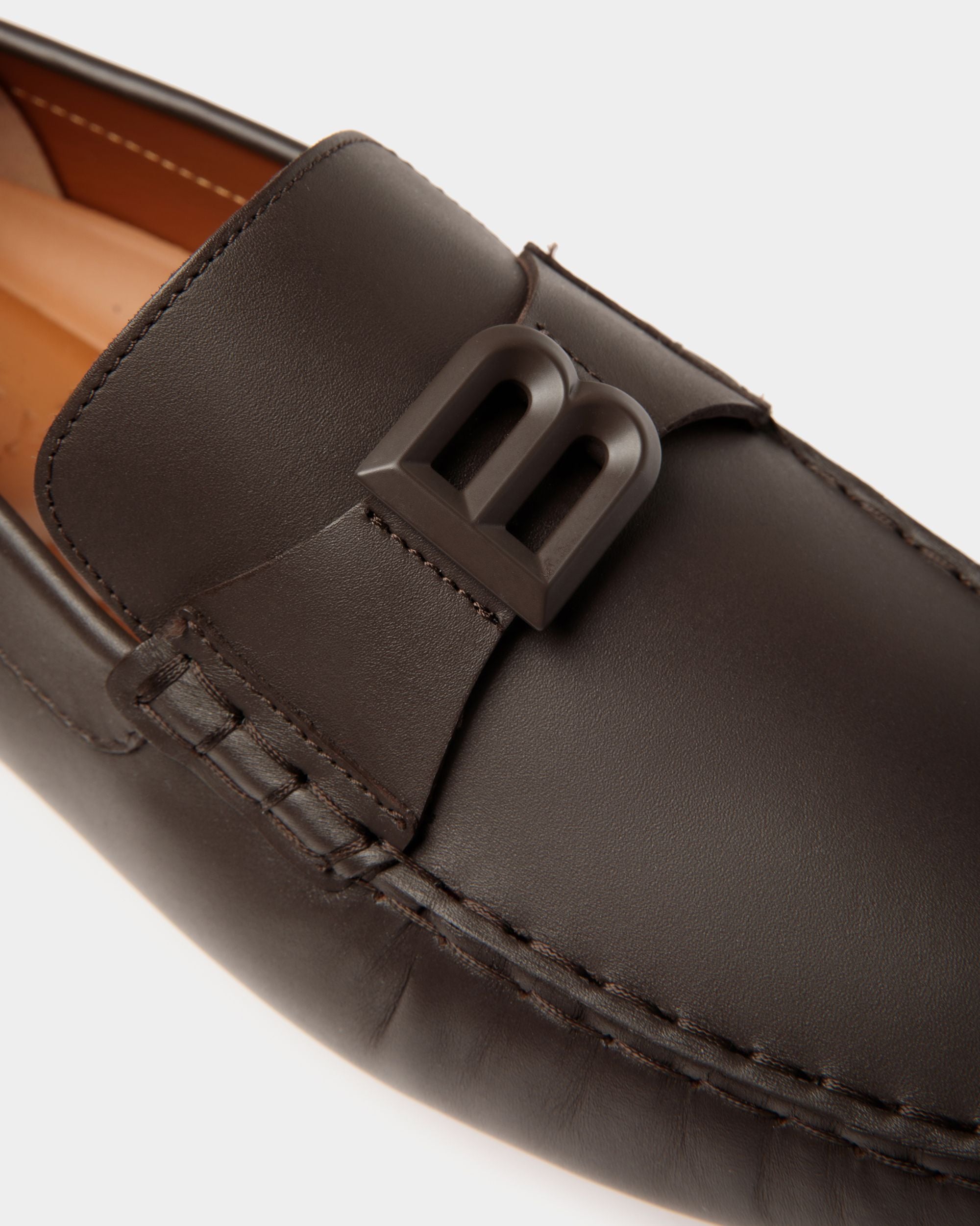 Pilot Driver-Schuh Aus Leder In Ebenholzschwarz - Herren - Bally - 04