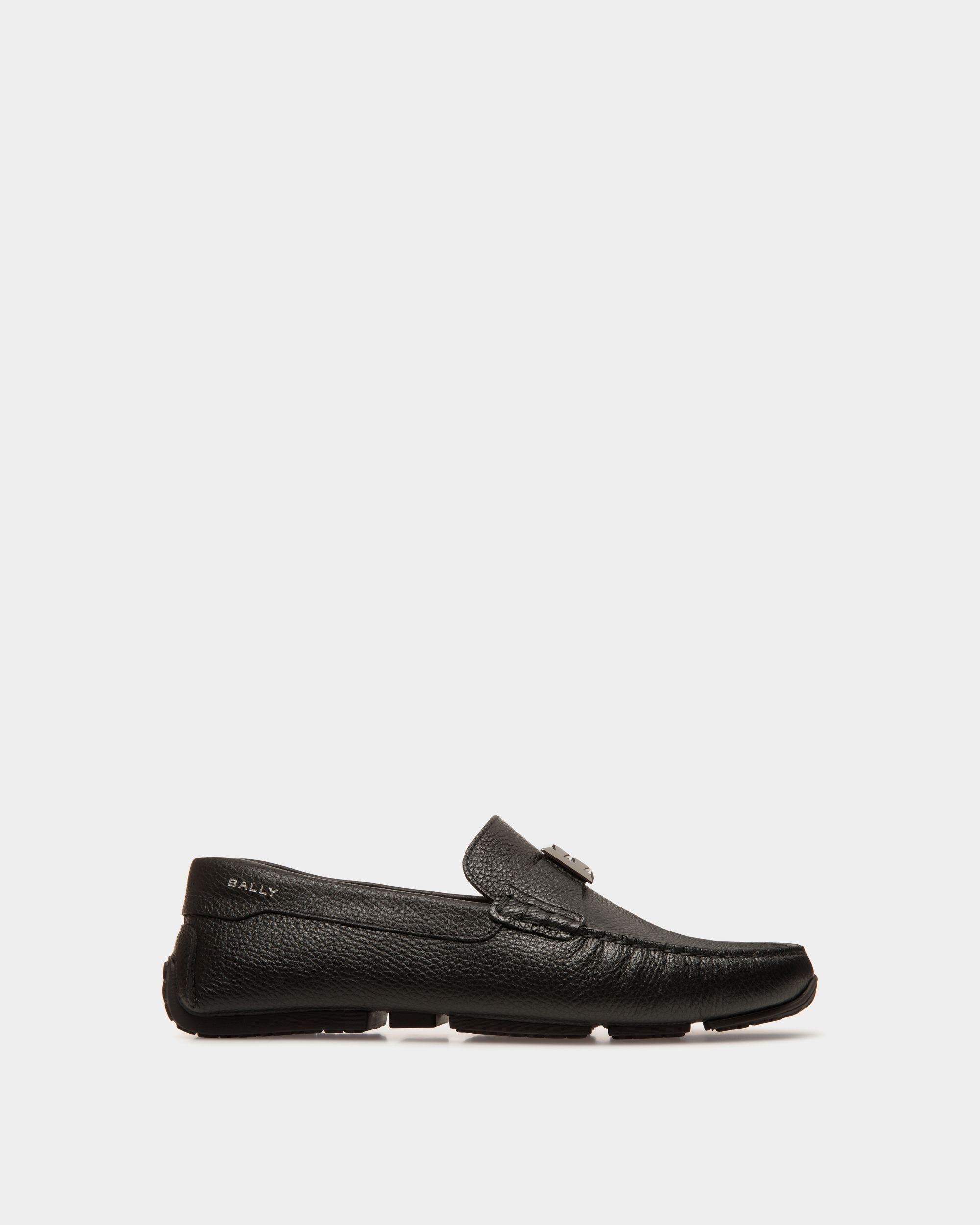 Pilot Driver-Schuh Aus Genarbtem Leder In Schwarz - Herren - Bally - 01