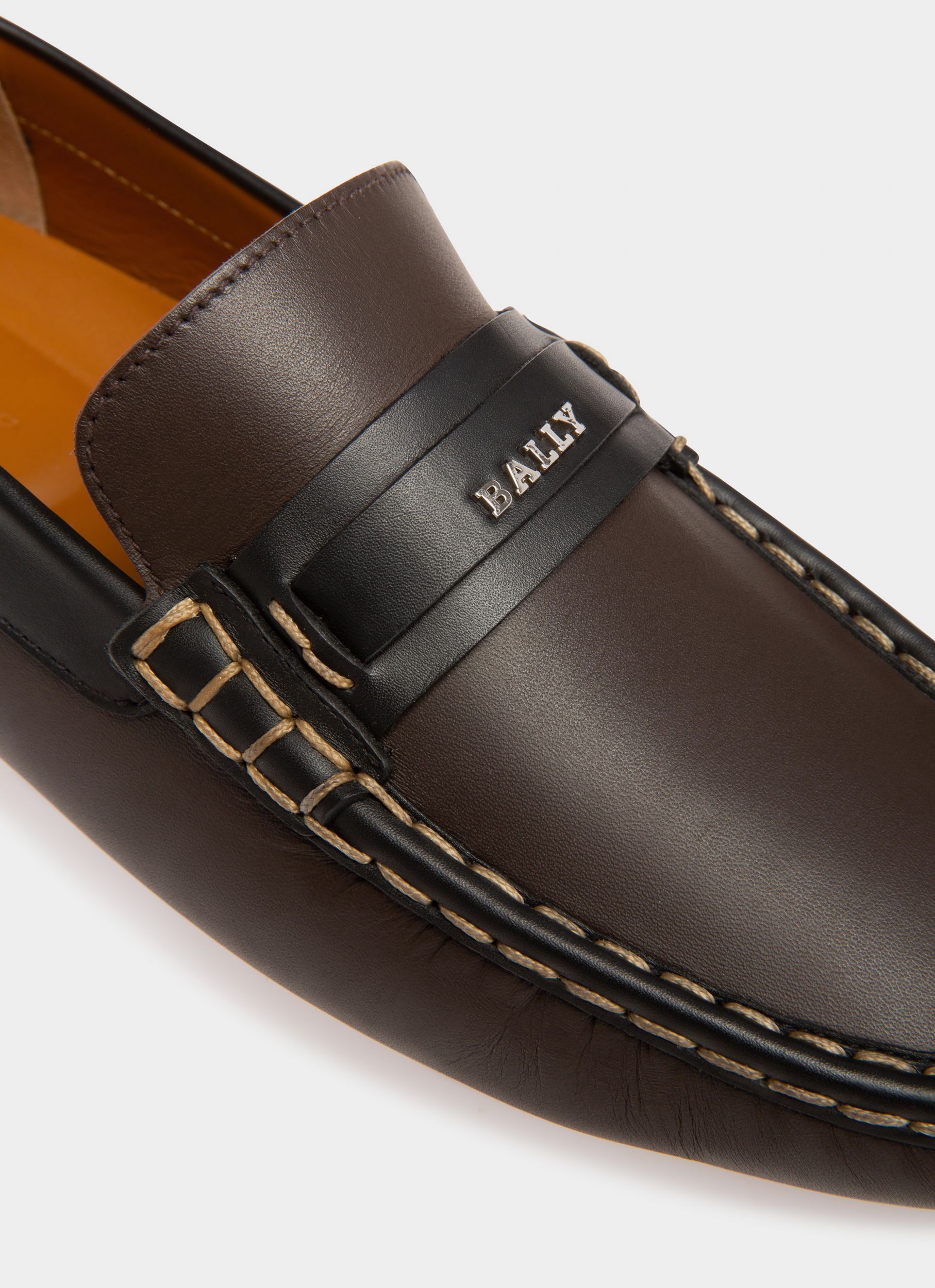 Prince Driver Aus Ebenholzbraunem Und Schwarzem Leder - Herren - Bally - 06
