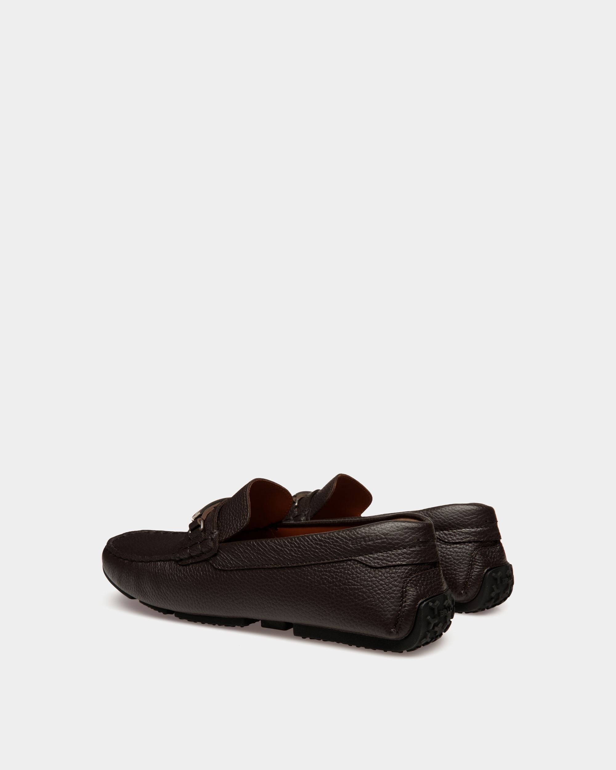 Pilot Driver-Schuh Aus Genarbtem Leder In Ebenholzschwarz - Herren - Bally - 03