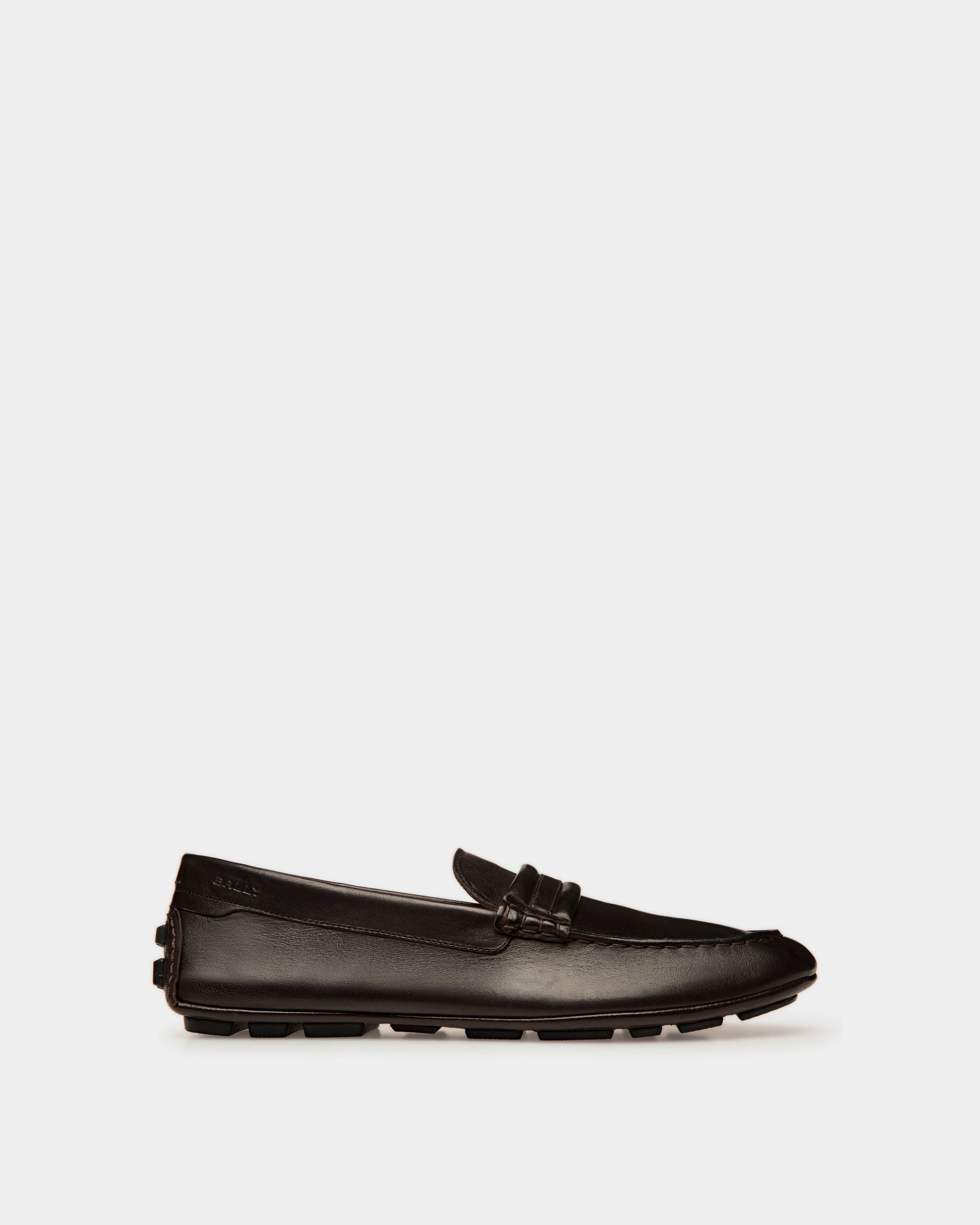 Kerbs Driver-Schuh Aus Leder In Ebenholz - Herren - Bally - 01