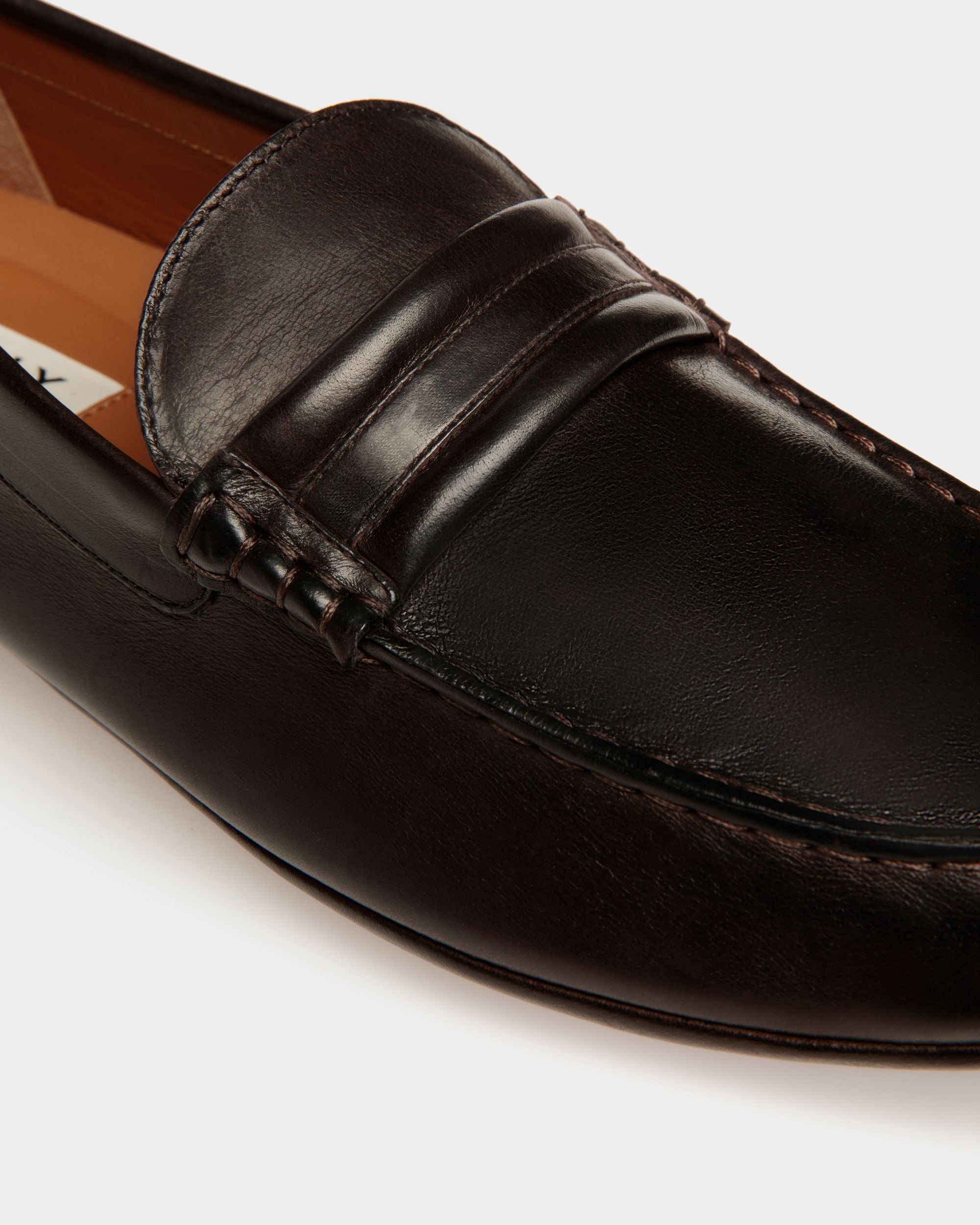 Kerbs Driver-Schuh Aus Leder In Ebenholz - Herren - Bally - 05