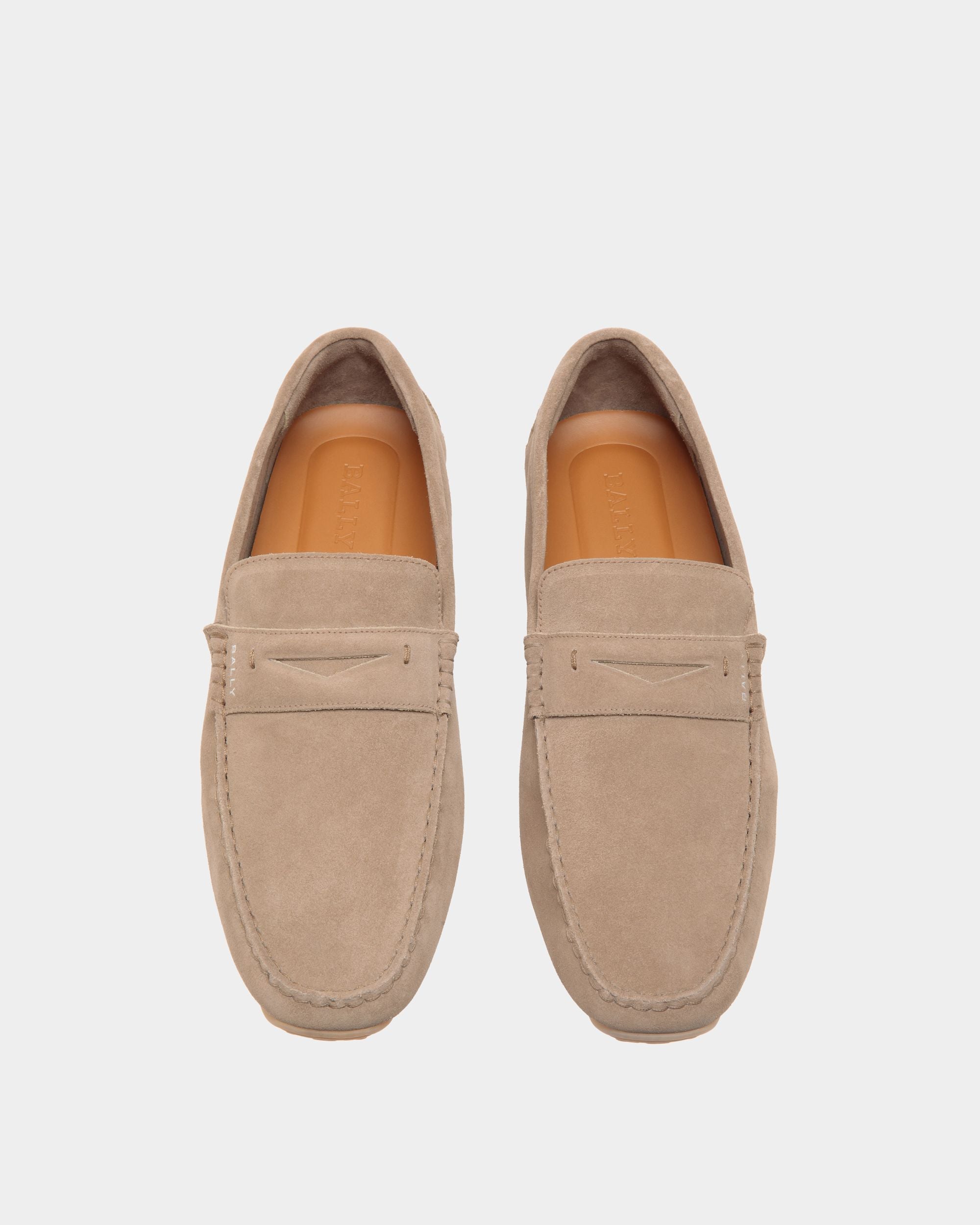 Pilot Driver-Schuh Aus Veloursleder In Taupe - Herren - Bally - 01