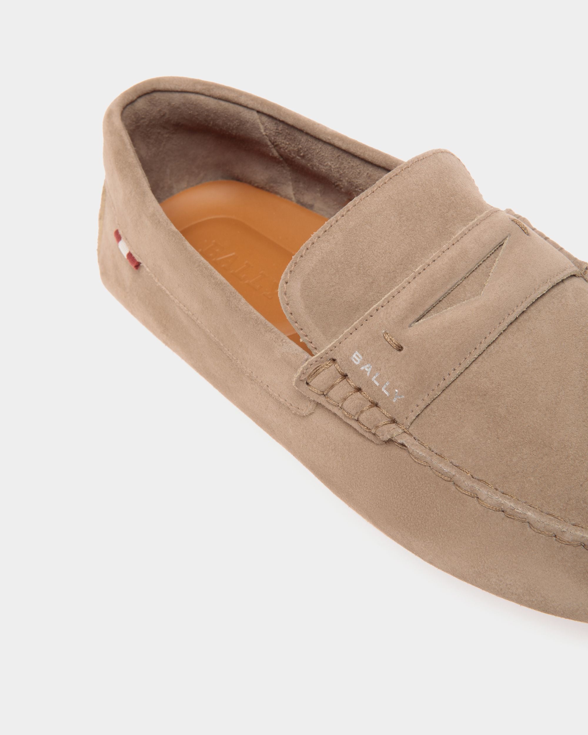 Pilot Driver-Schuh Aus Veloursleder In Taupe - Herren - Bally - 02