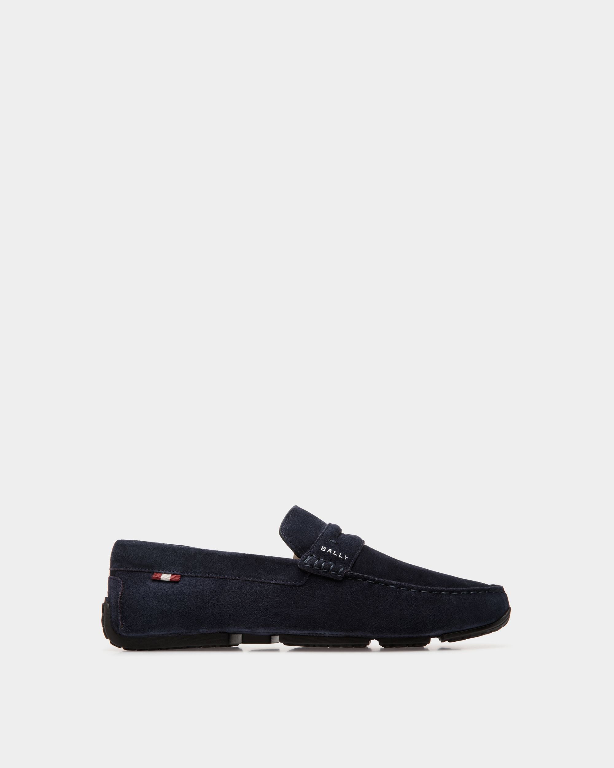 Pilot Driver Aus Veloursleder In Navy Blue - Herren - Bally - 01