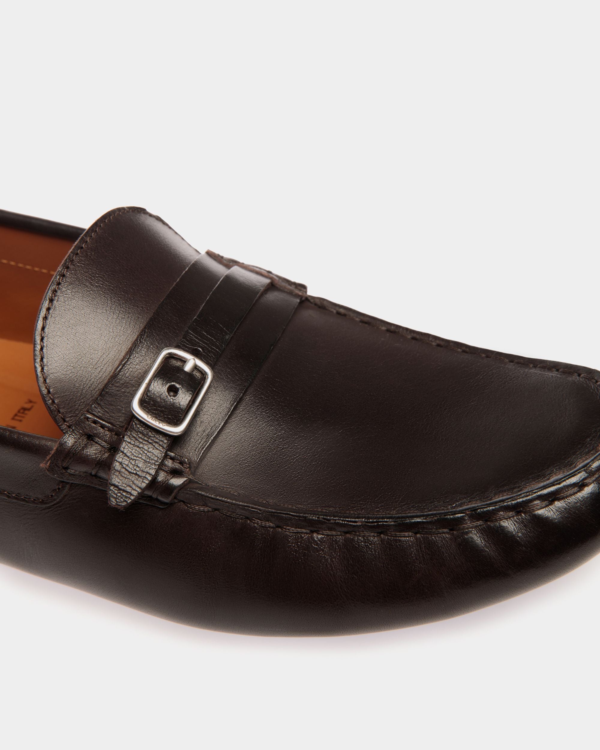 Kerbs Driver-Schuh Aus Leder In Ebenholz - Herren - Bally - 05