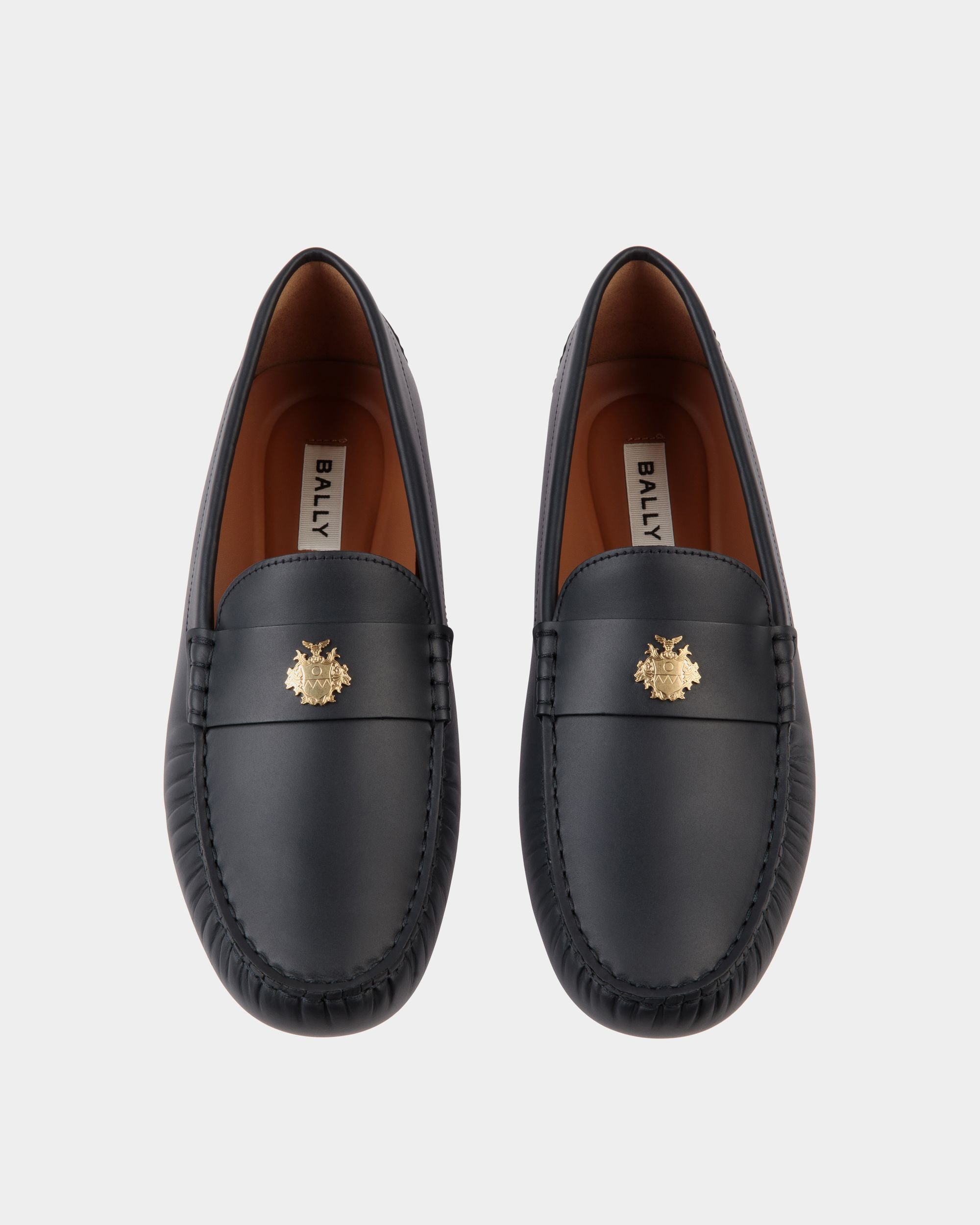 Kerbs Driver Aus Leder In Navy Blue - Herren - Bally - 05