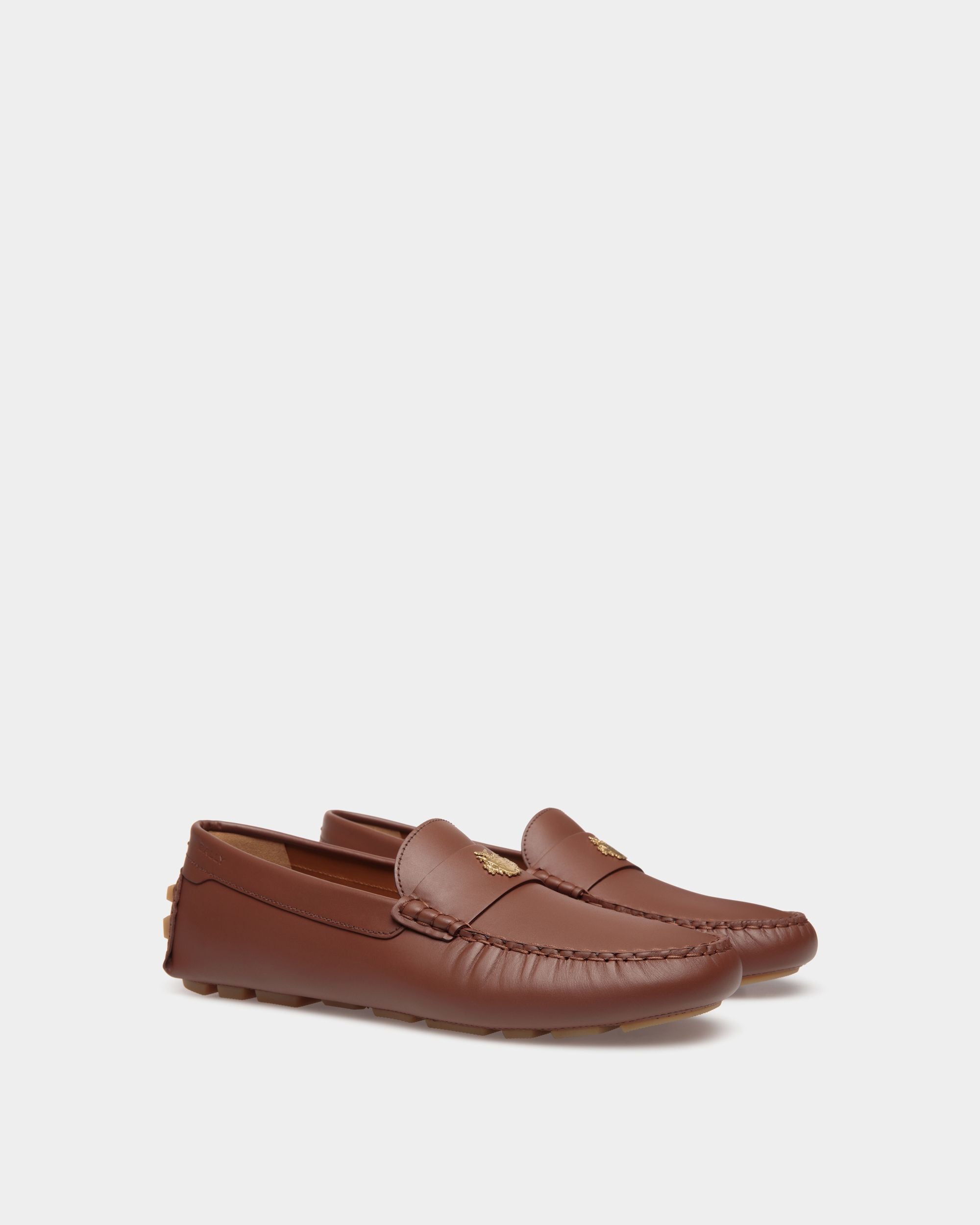 Kerbs Driver-Schuh Aus Leder In Braun - Herren - Bally - 02