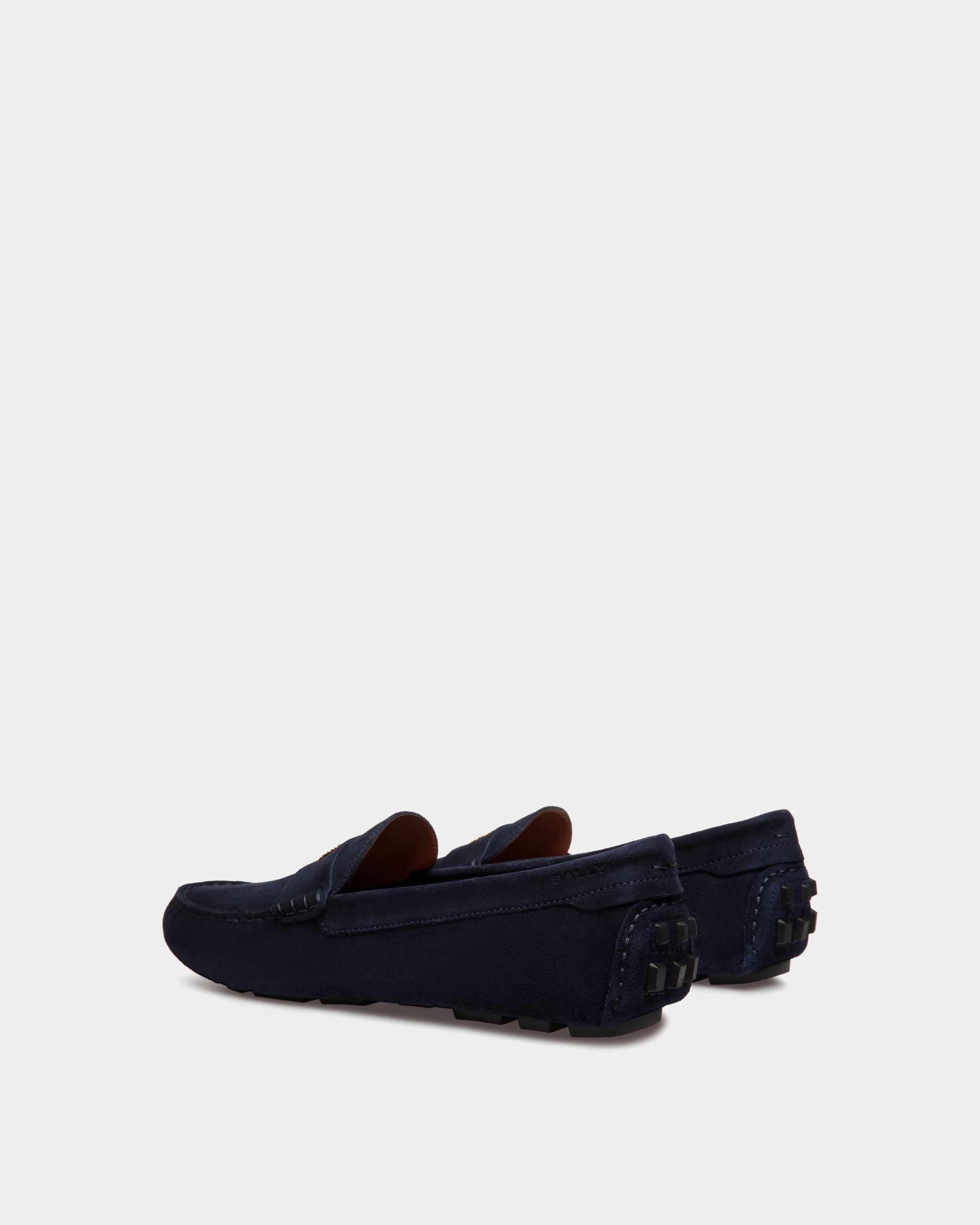 Kerbs Driver Aus Veloursleder In Navy Blue - Herren - Bally - 04
