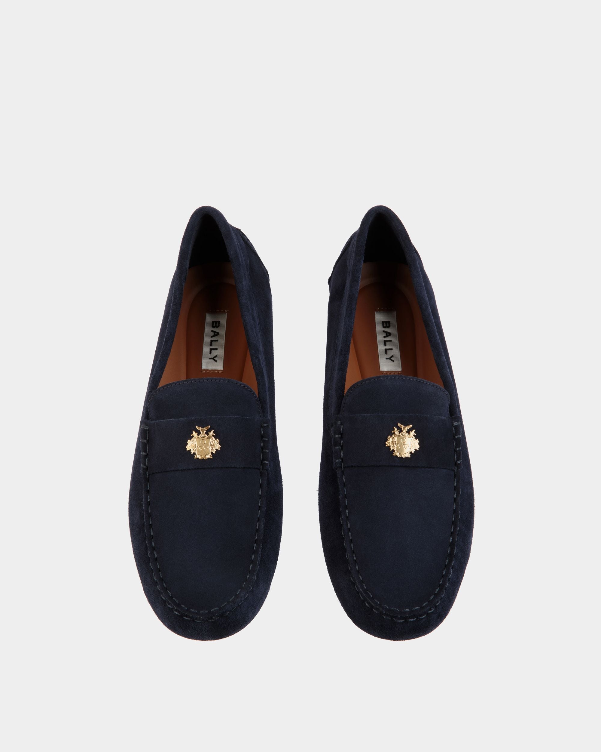 Kerbs Driver Aus Veloursleder In Navy Blue - Herren - Bally - 06