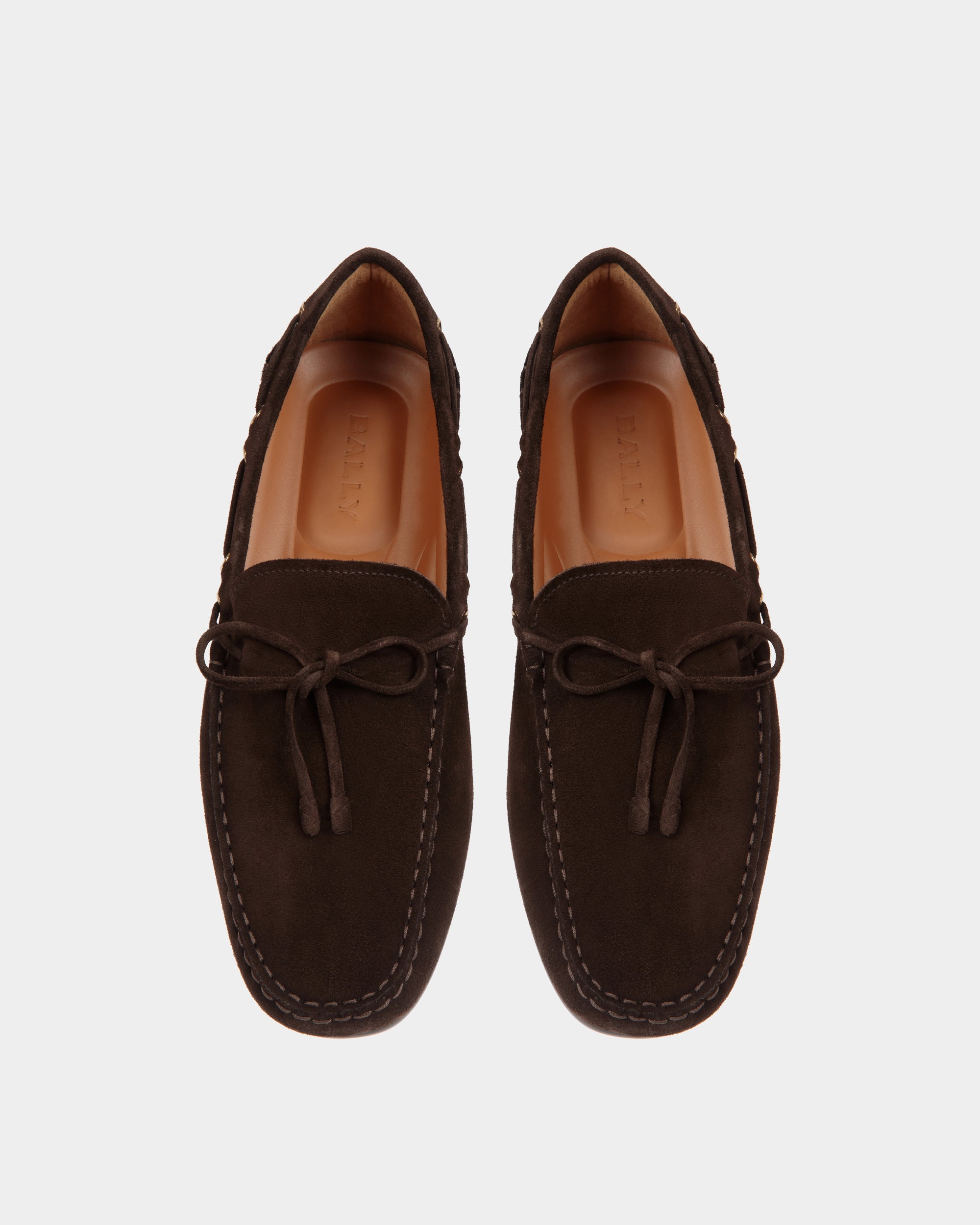 Clay Driver-Schuh Aus Veloursleder In Ebenholzschwarz - Herren - Bally - 04