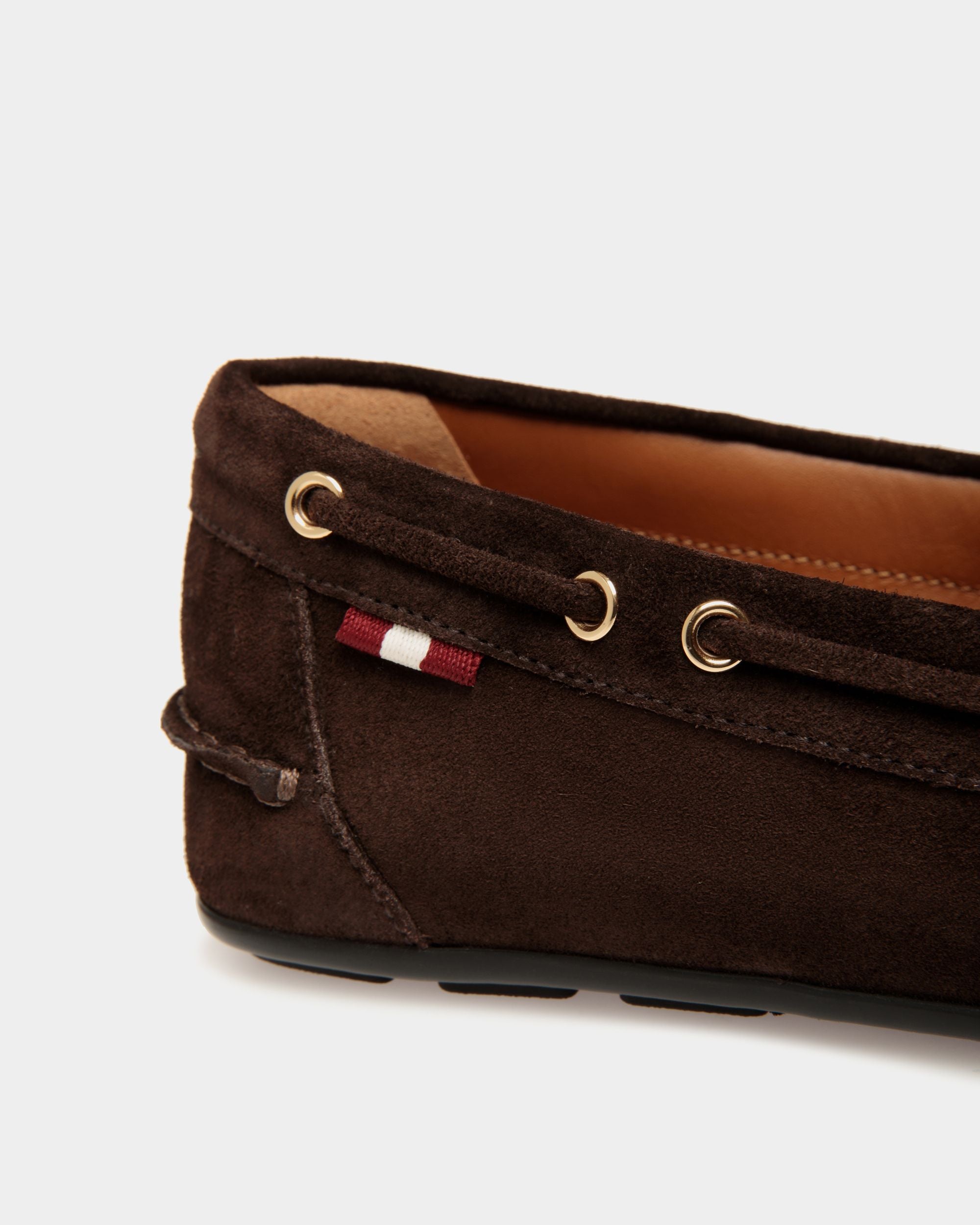 Clay Driver-Schuh Aus Veloursleder In Ebenholzschwarz - Herren - Bally - 05