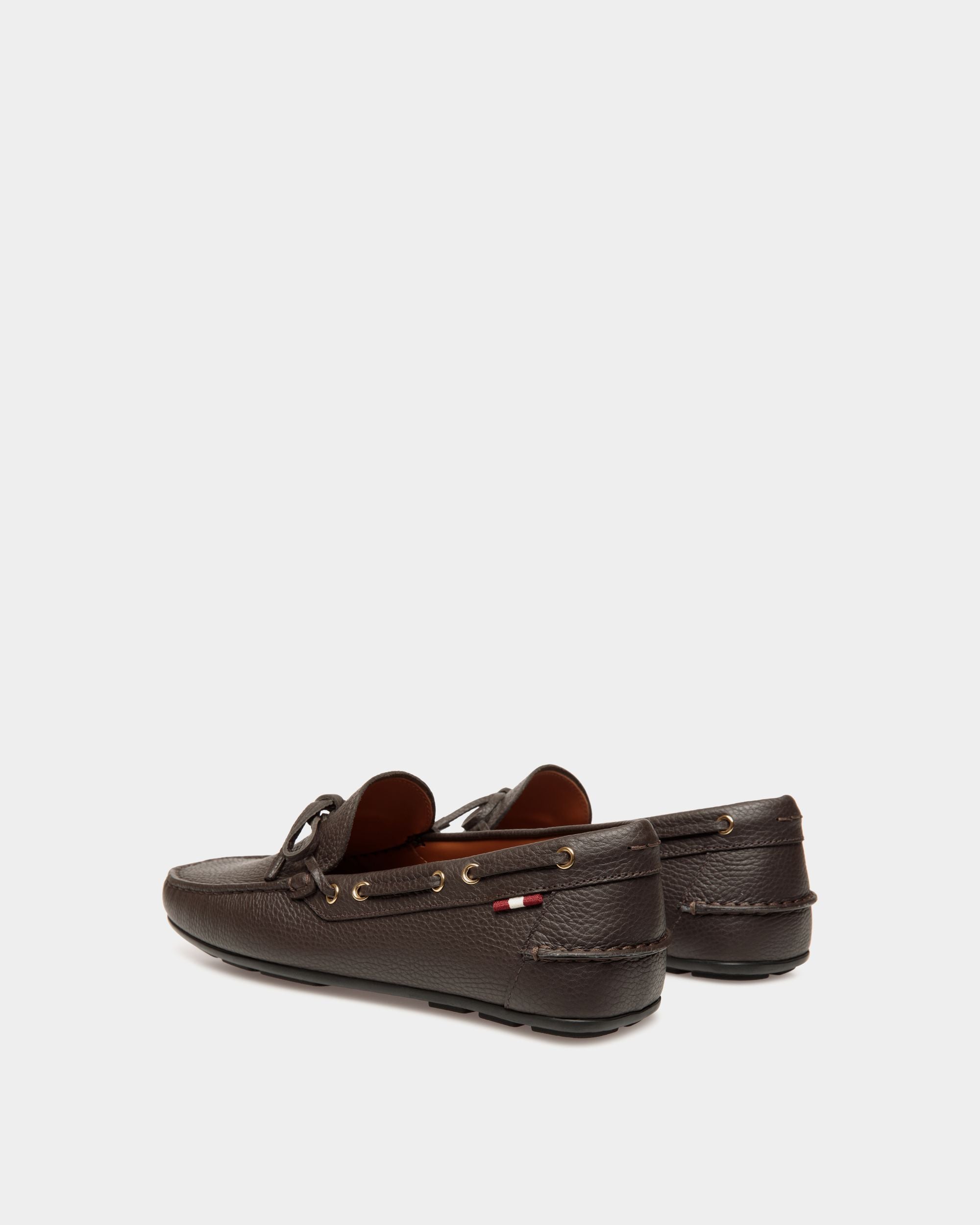Clay Driver-Schuh Aus Genarbtem Leder In Ebenholzschwarz - Herren - Bally - 03