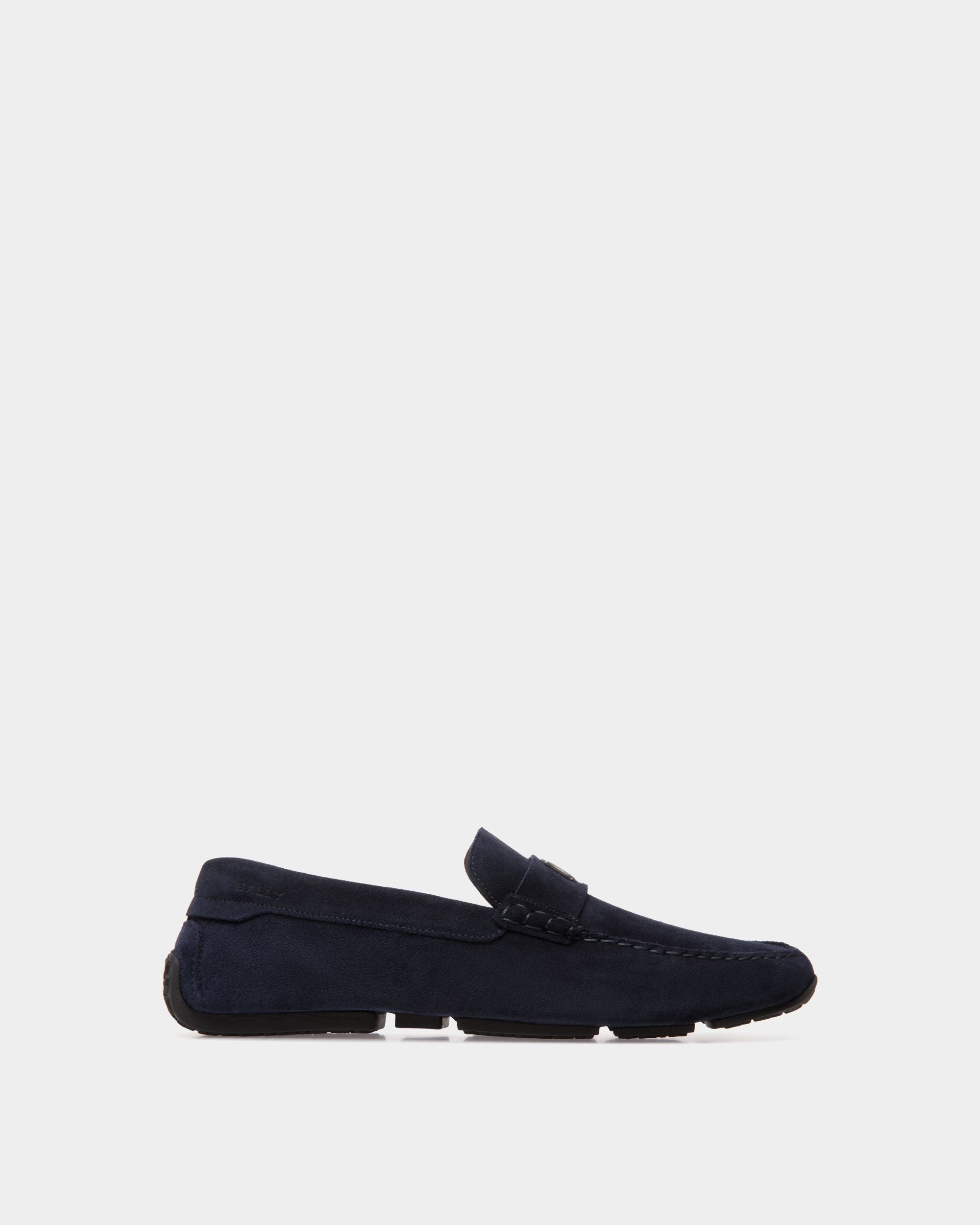 Pilot Driver Aus Veloursleder In Navy Blue - Herren - Bally - 01