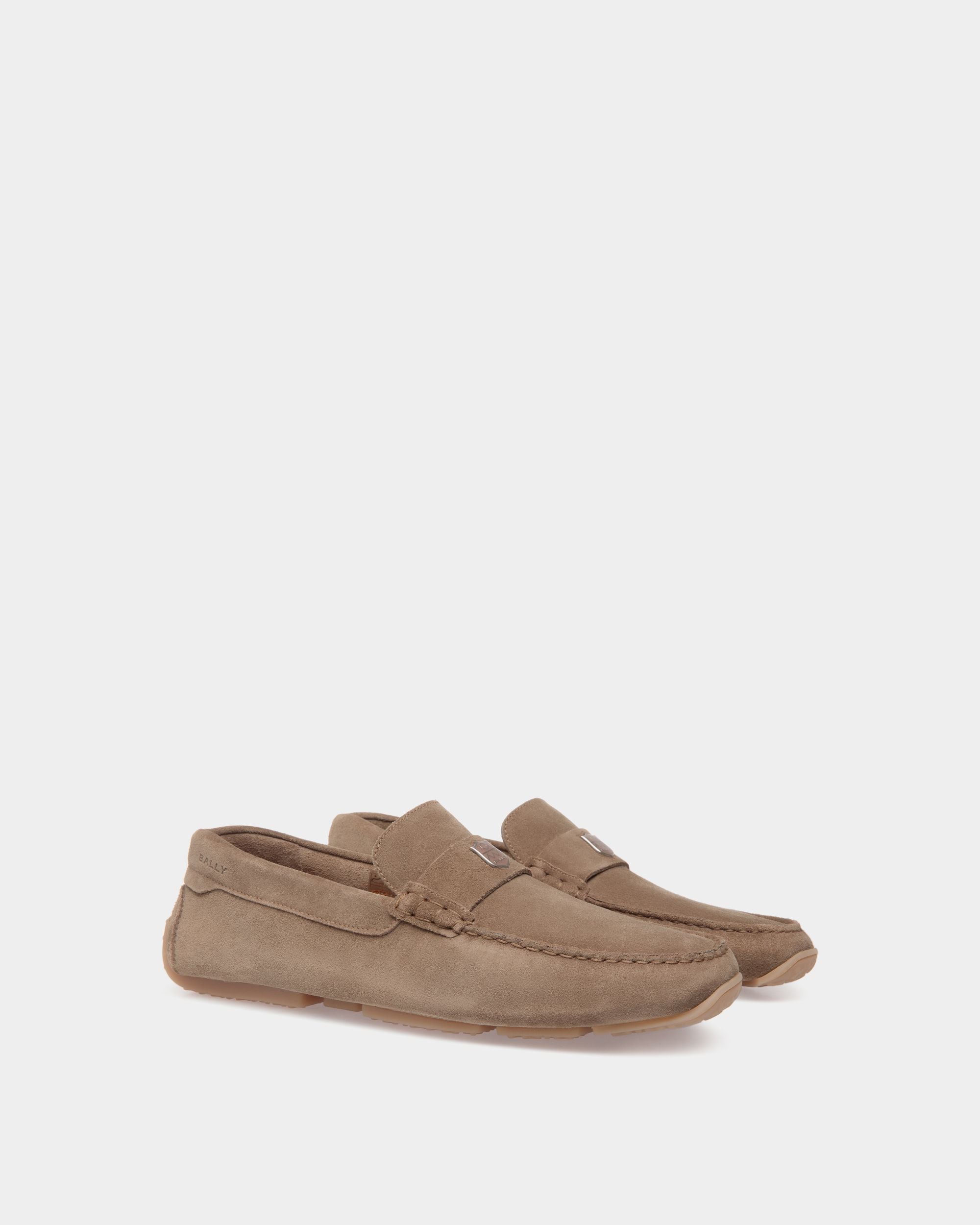 Pilot Driver-Schuh Aus Veloursleder In Taupe - Herren - Bally - 02