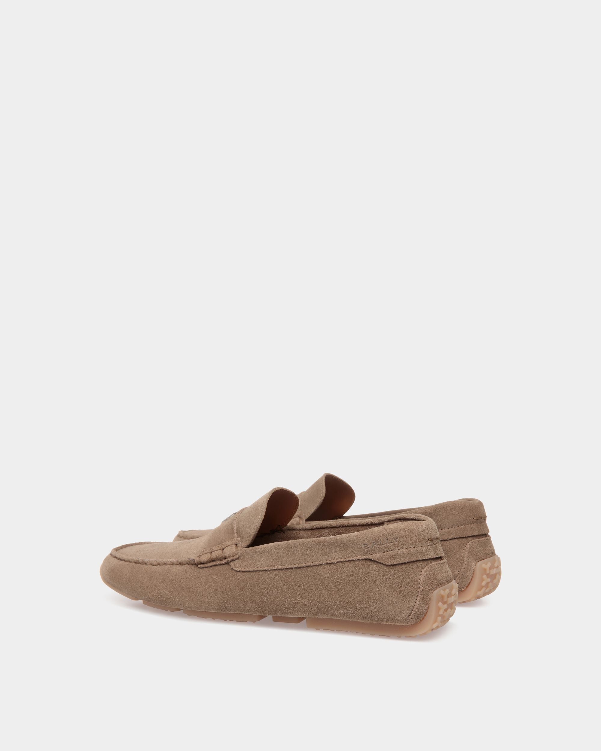 Pilot Driver-Schuh Aus Veloursleder In Taupe - Herren - Bally - 03