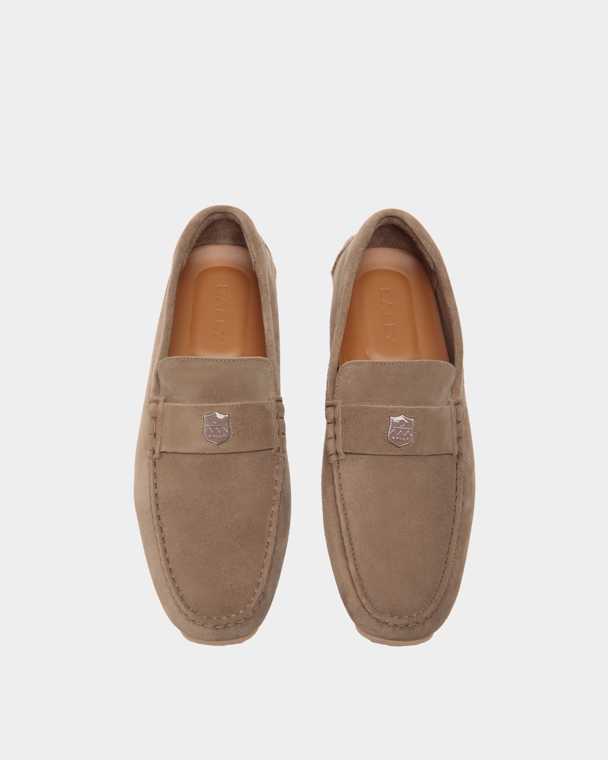 Pilot Driver-Schuh Aus Veloursleder In Taupe - Herren - Bally - 04