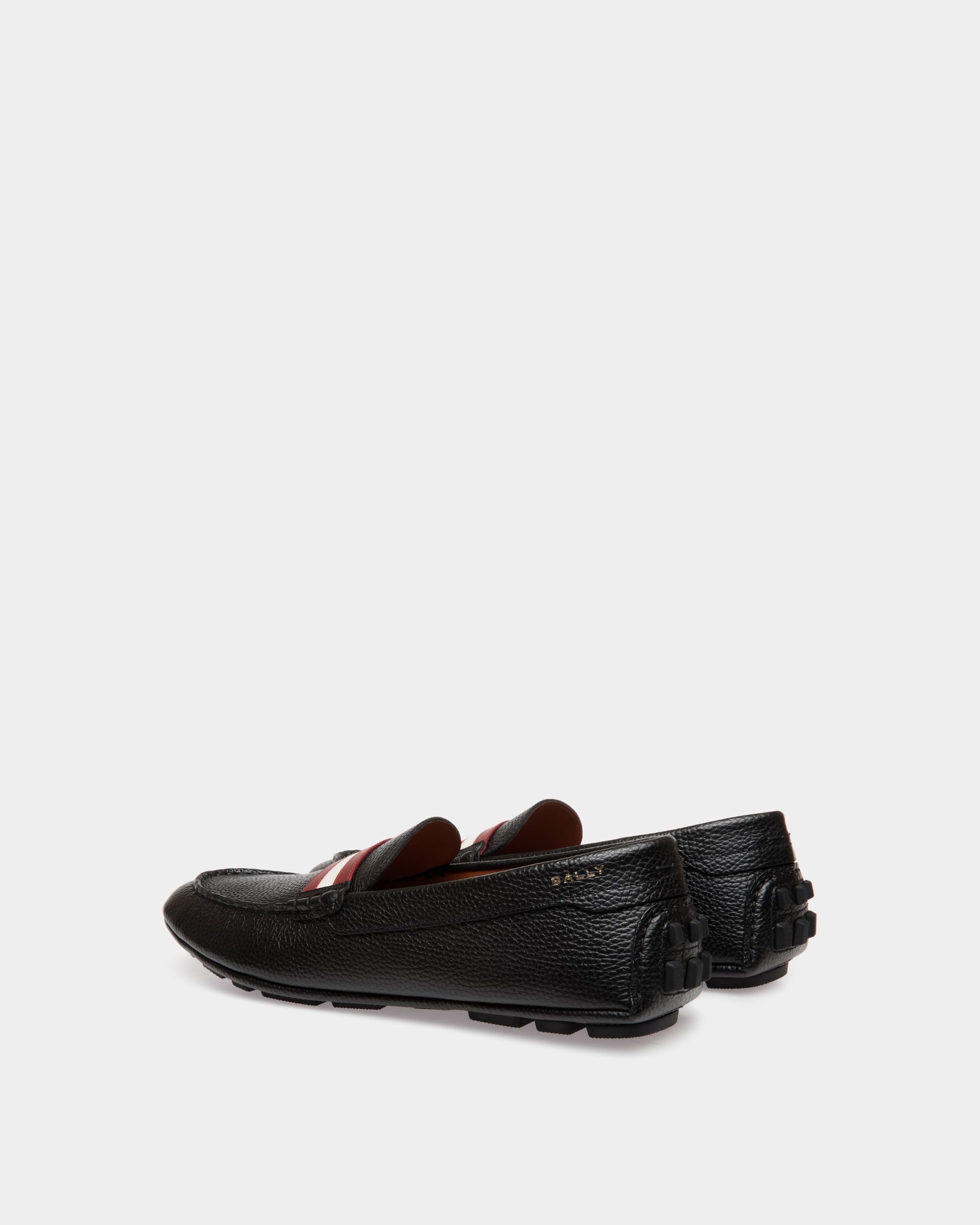 Kerbs Driver-Schuh Aus Genarbtem Leder In Schwarz - Herren - Bally - 03