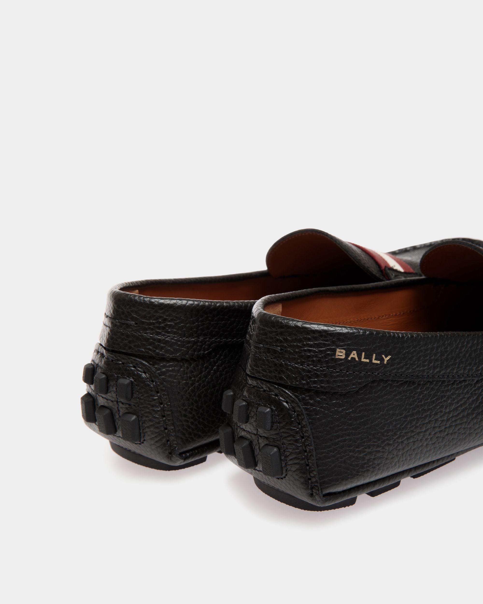 Kerbs Driver-Schuh Aus Genarbtem Leder In Schwarz - Herren - Bally - 05