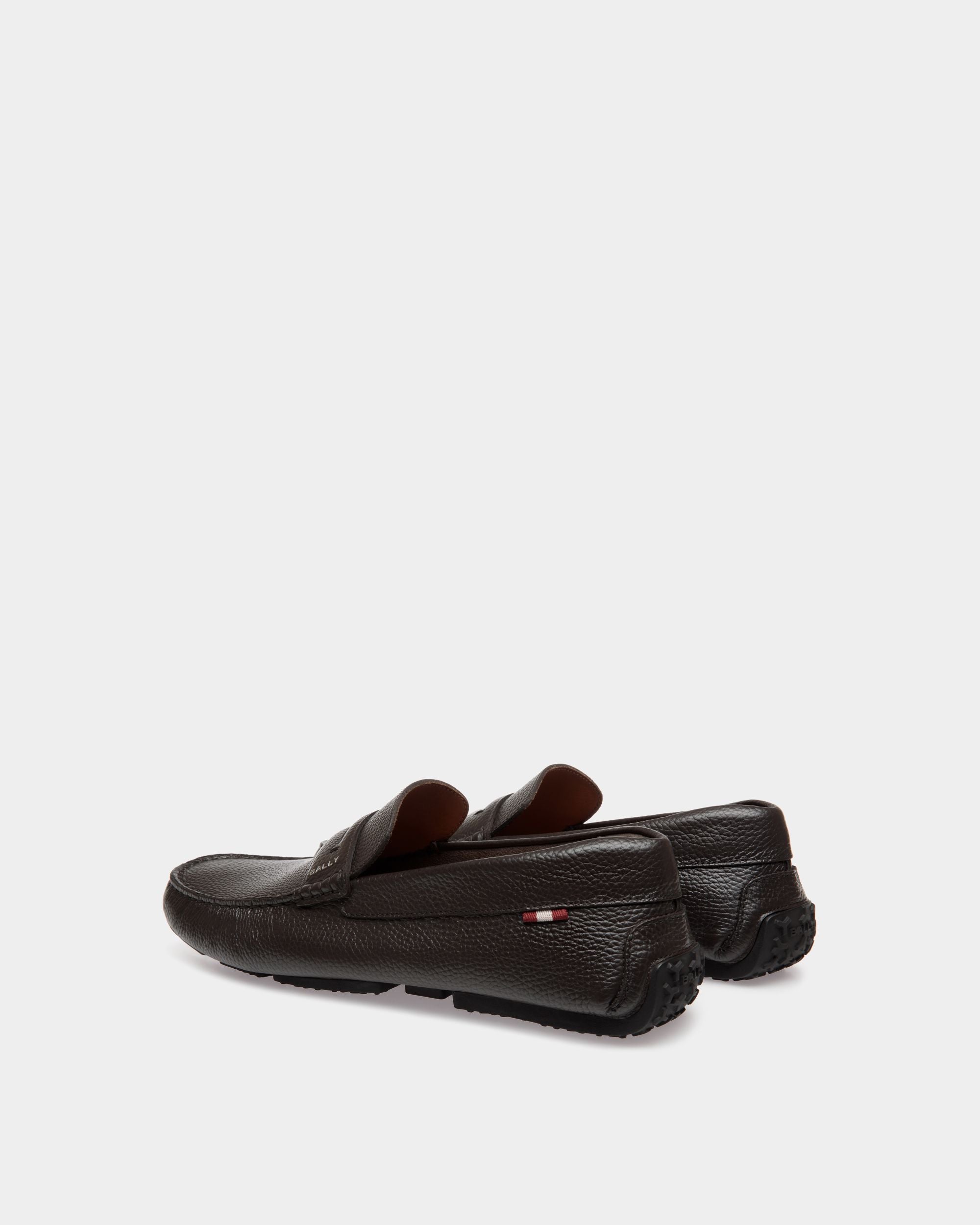 Pilot Driver-Schuh Aus Genarbtem Leder In Ebenholz - Herren - Bally - 02