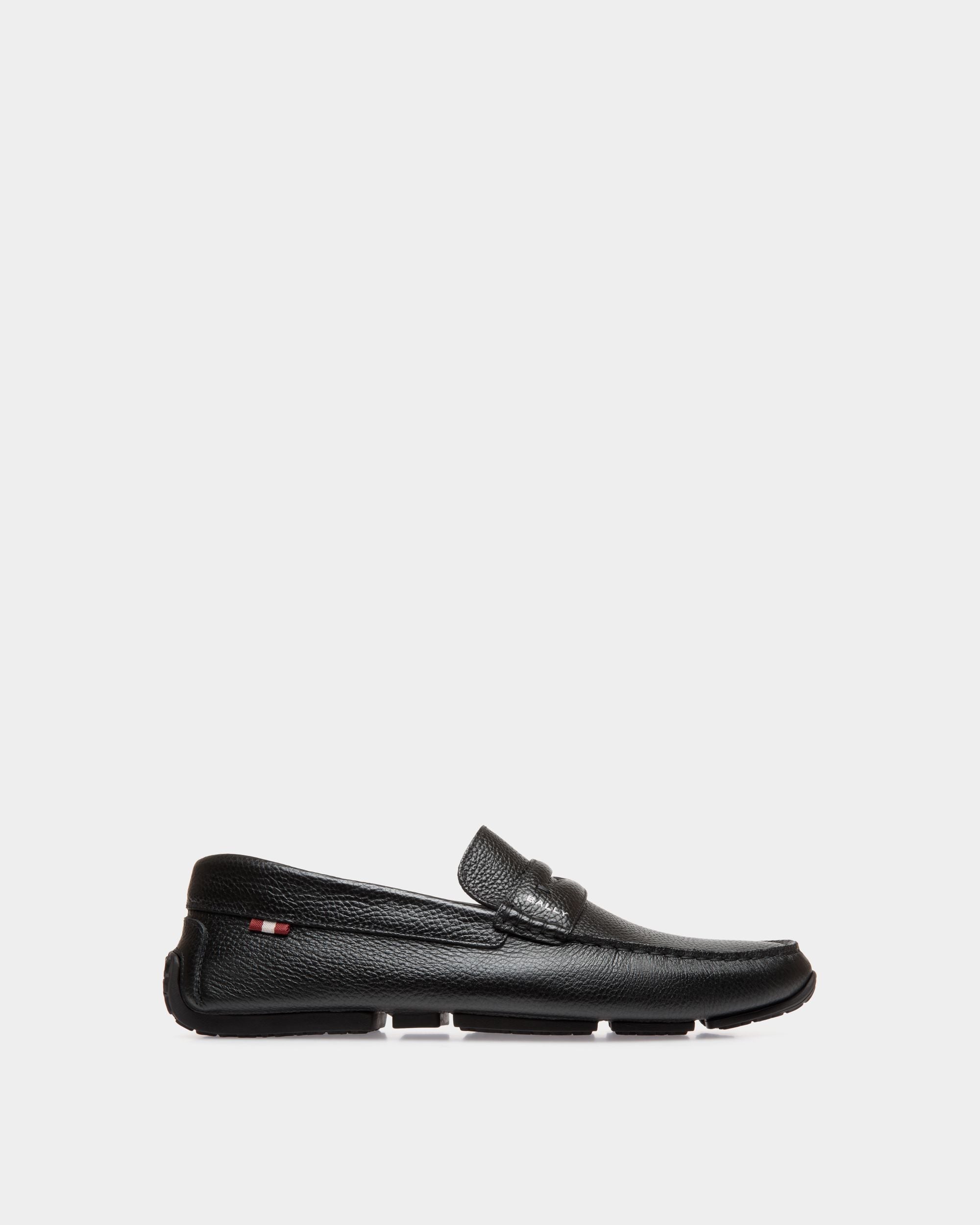 Pilot Driver-Schuh Aus Genarbtem Leder In Schwarz - Herren - Bally - 01