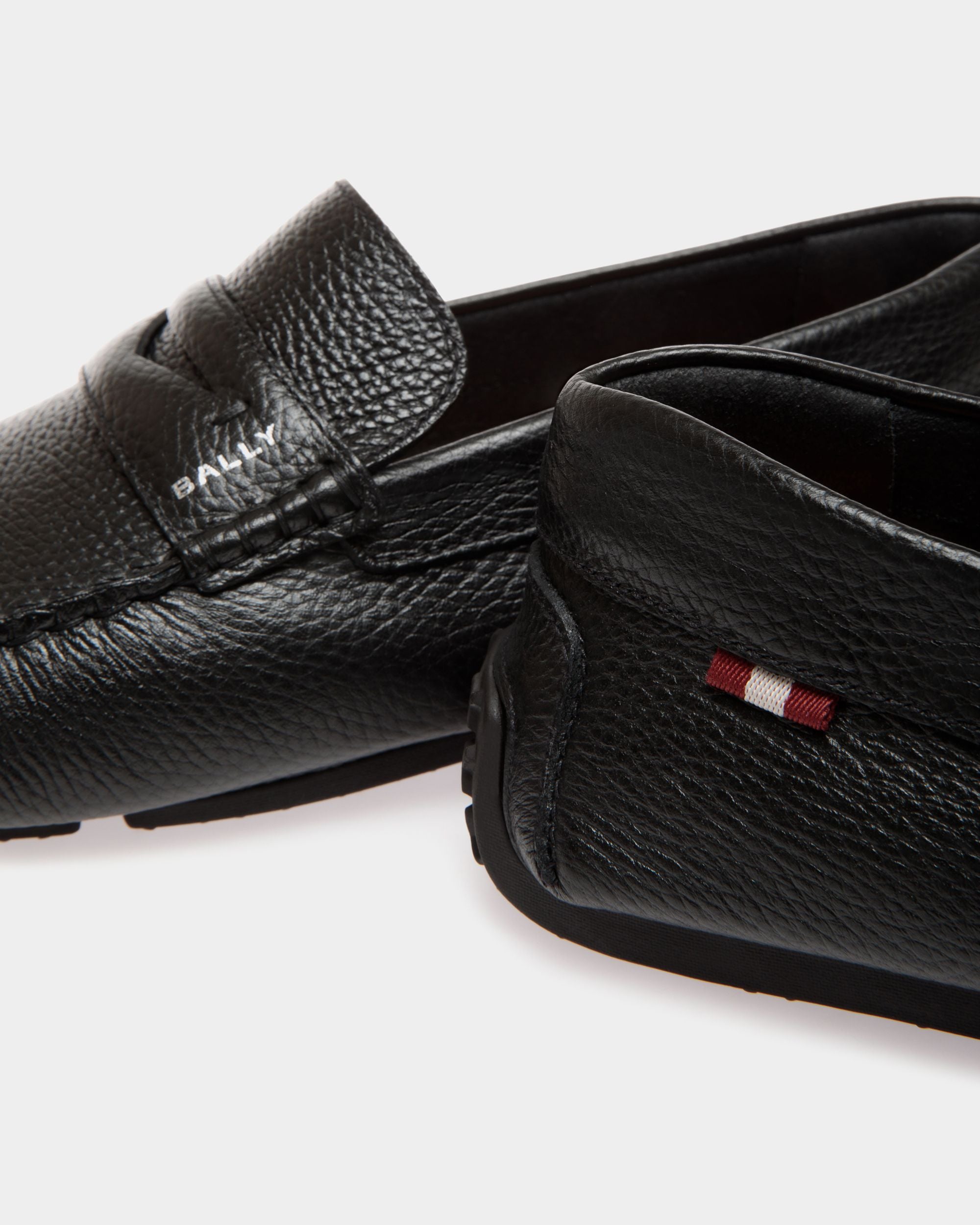Pilot Driver-Schuh Aus Genarbtem Leder In Schwarz - Herren - Bally - 03