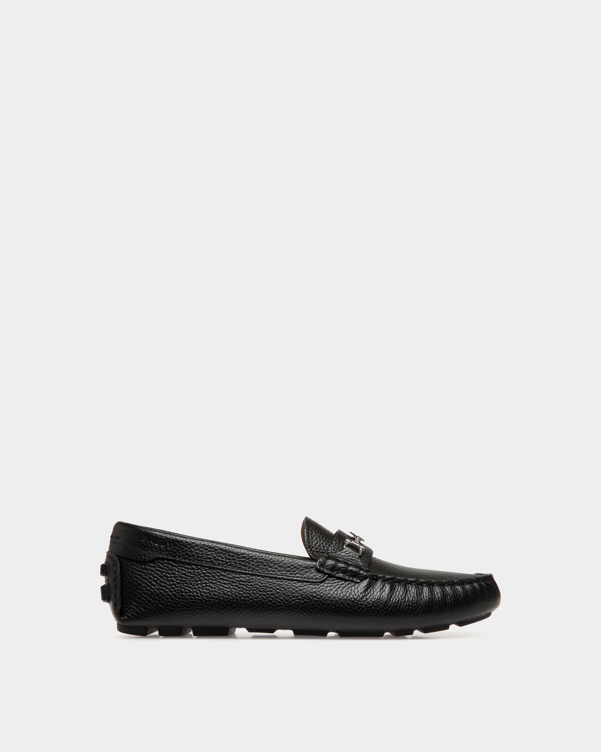Kerbs Driver-Schuh Aus Genarbtem Leder In Schwarz - Herren - Bally - 01