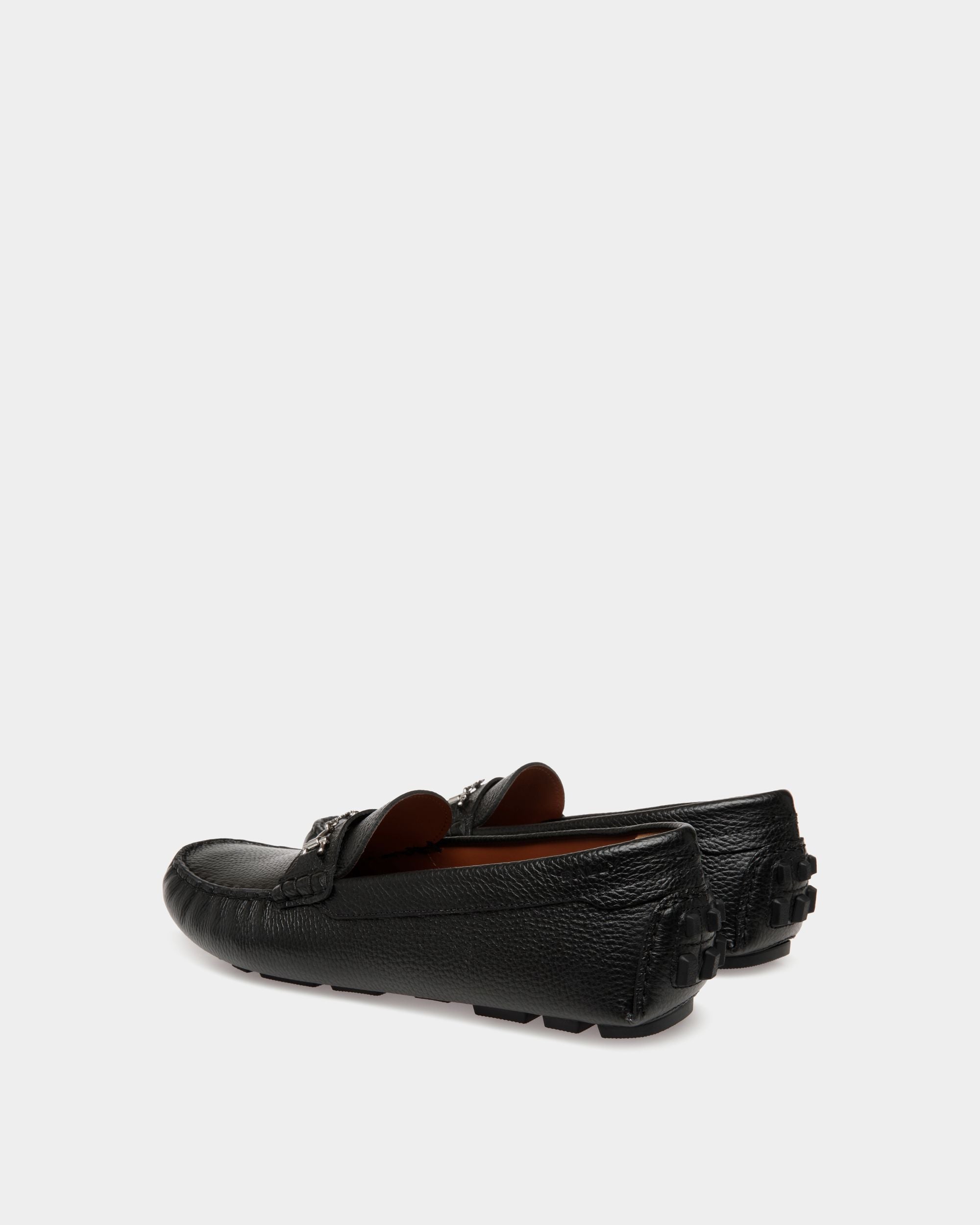 Kerbs Driver-Schuh Aus Genarbtem Leder In Schwarz - Herren - Bally - 03