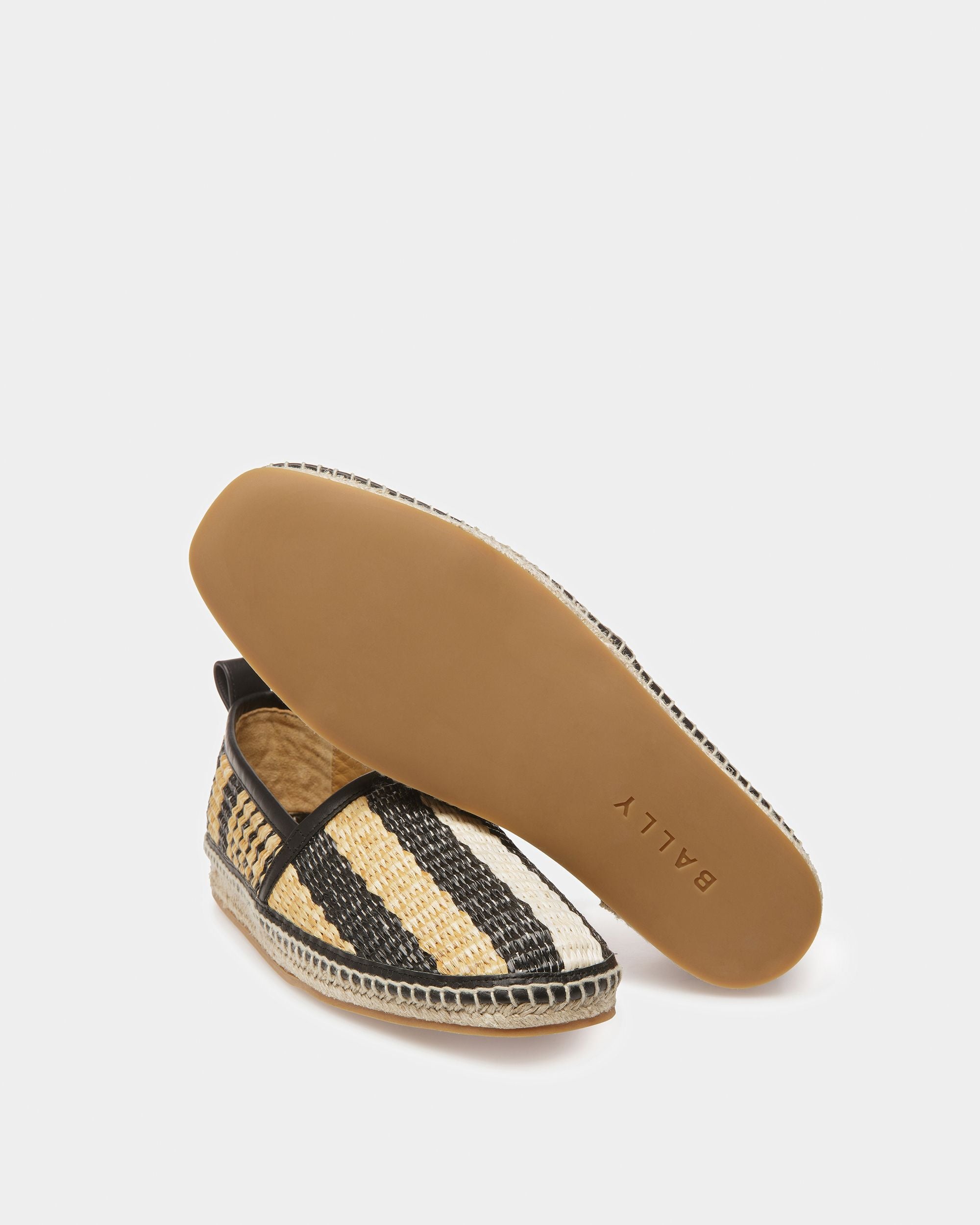 Karakas Espadrille Aus Textil In Schwarz Und Elfenbein - Herren - Bally - 04