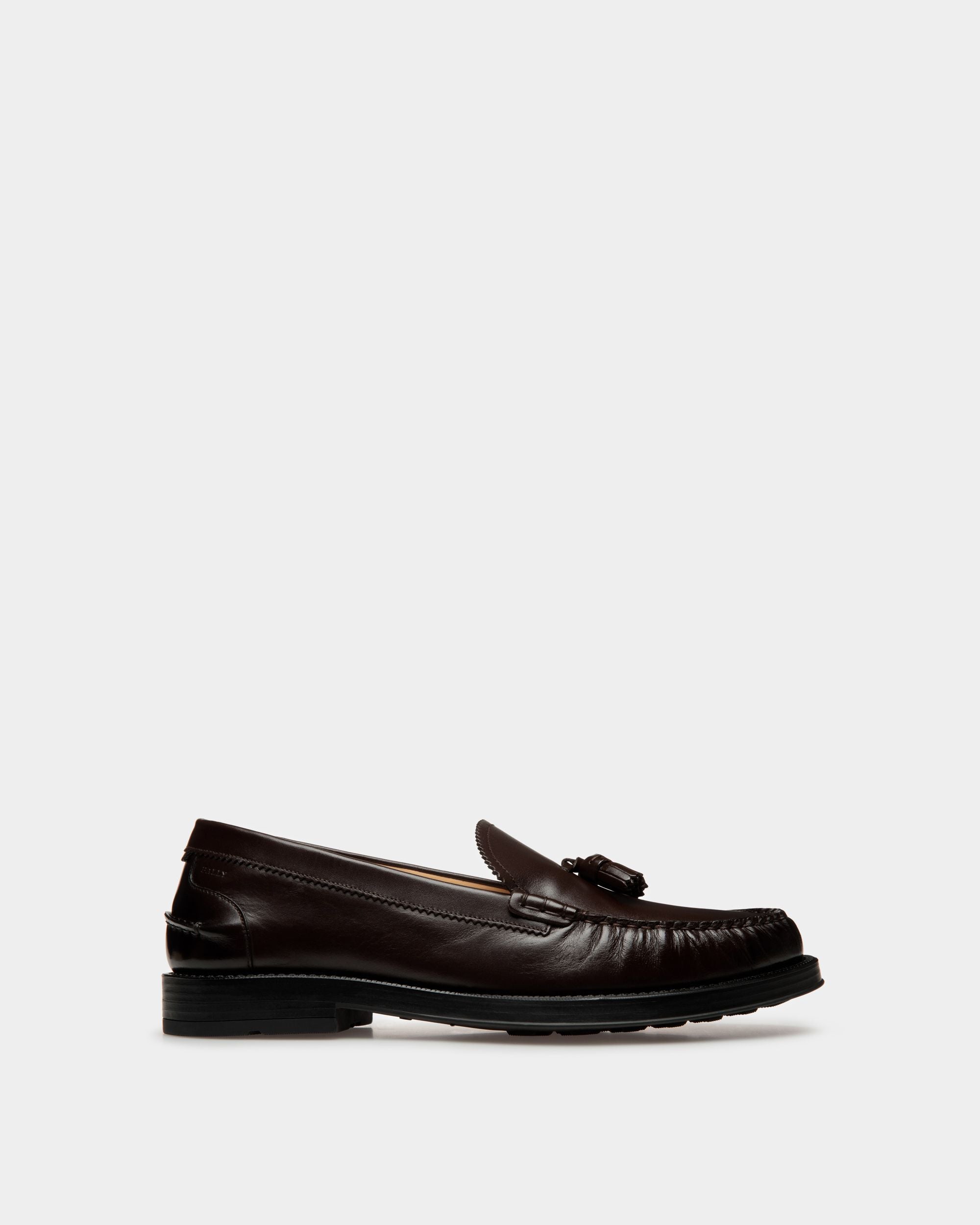 Rome Mokassin Aus Dunkelbraunem Leder - Herren - Bally - 01