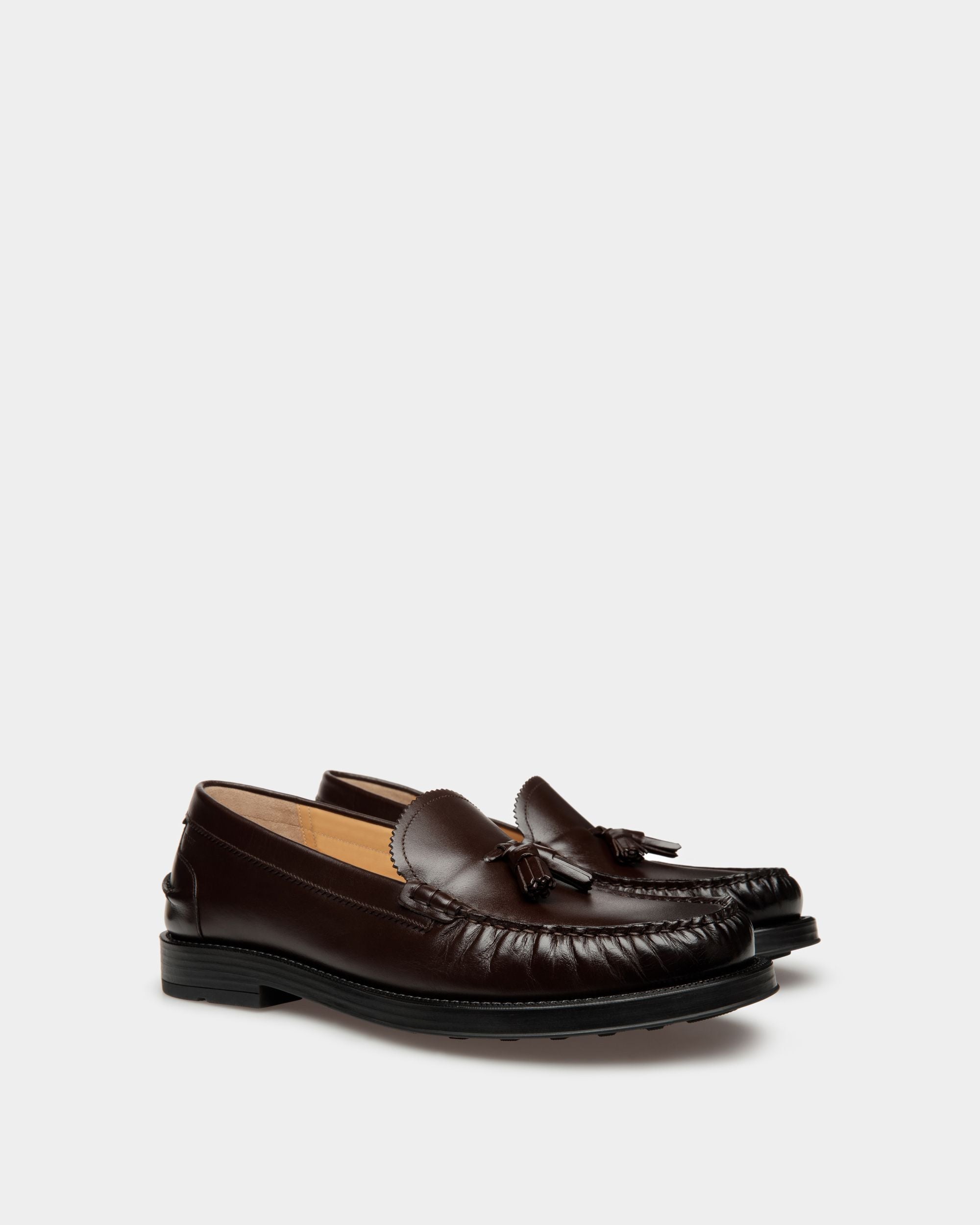Rome Mokassin Aus Dunkelbraunem Leder - Herren - Bally - 04