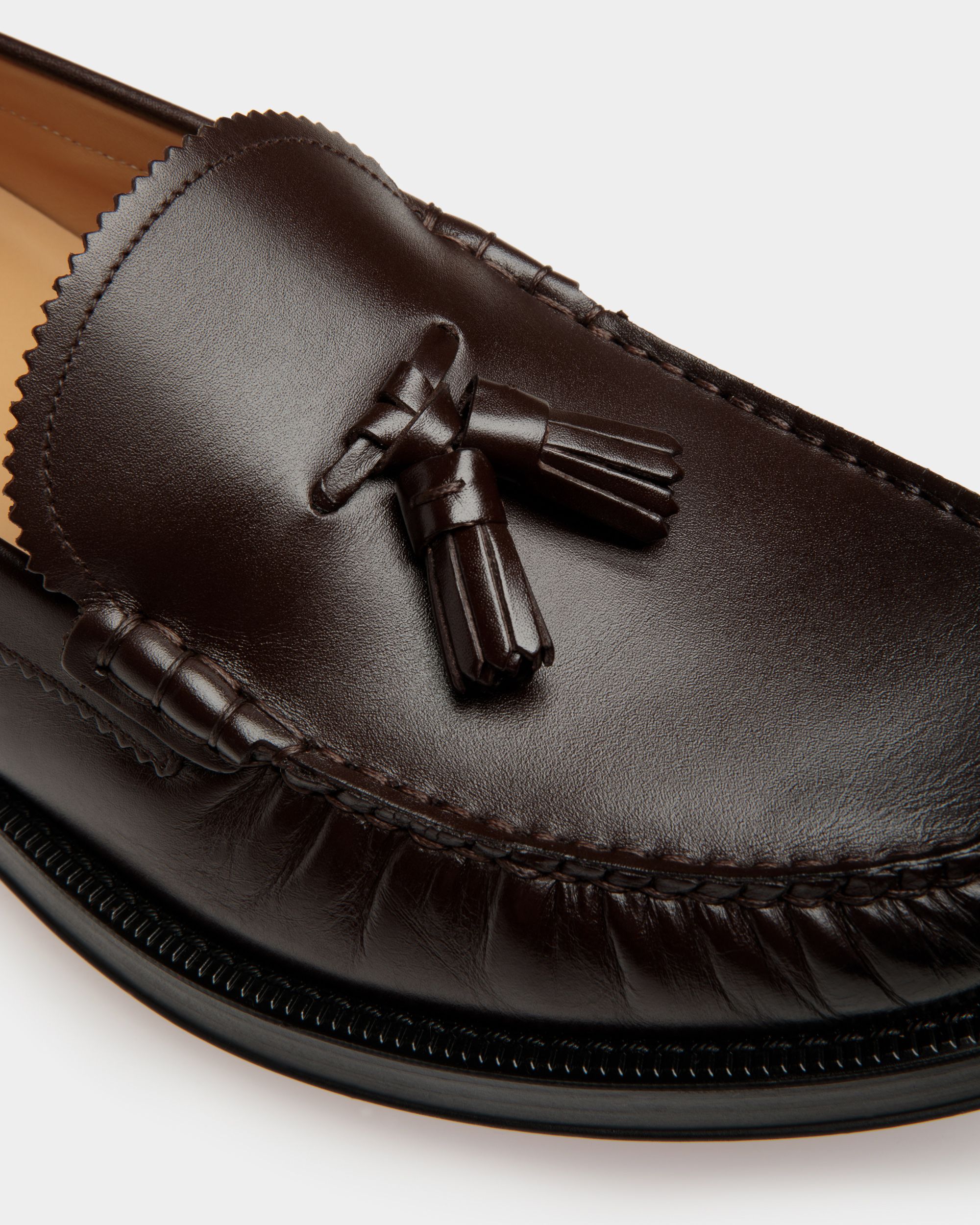 Rome Mokassin Aus Dunkelbraunem Leder - Herren - Bally - 06