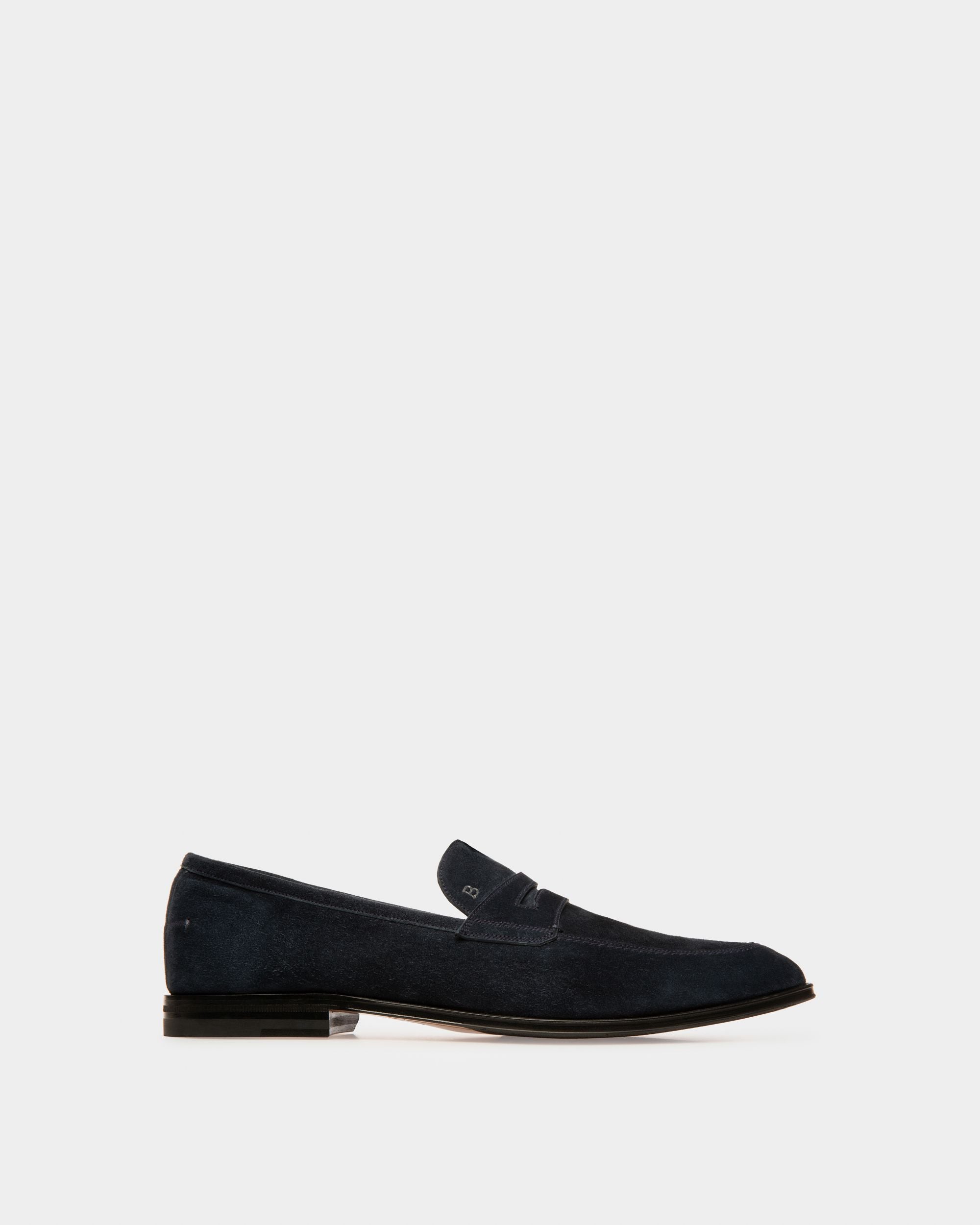 Webb Loafer Aus Marineblauem Leder - Herren - Bally - 01