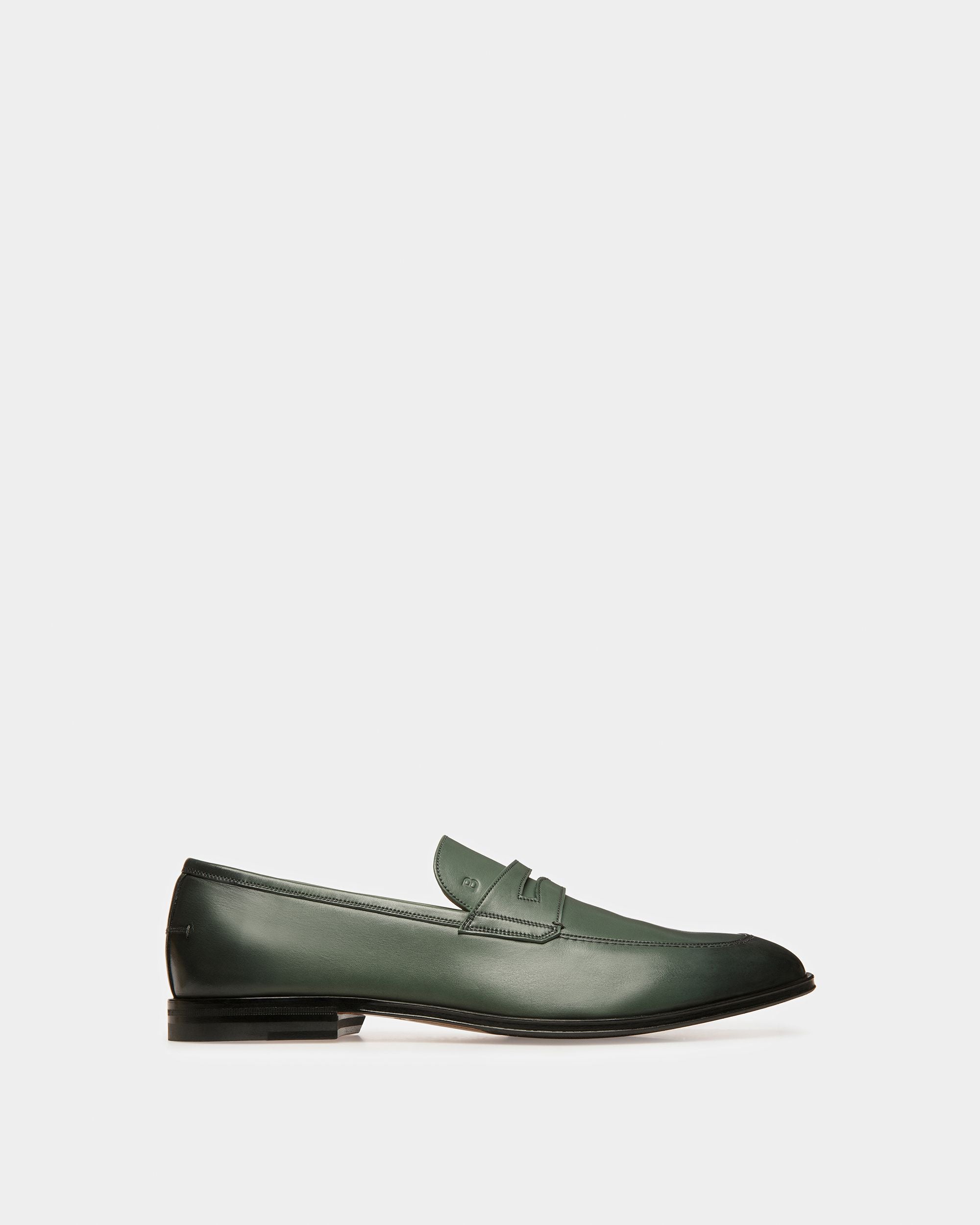 Webb Leder-Loafer In Salbeigrün - Herren - Bally - 01