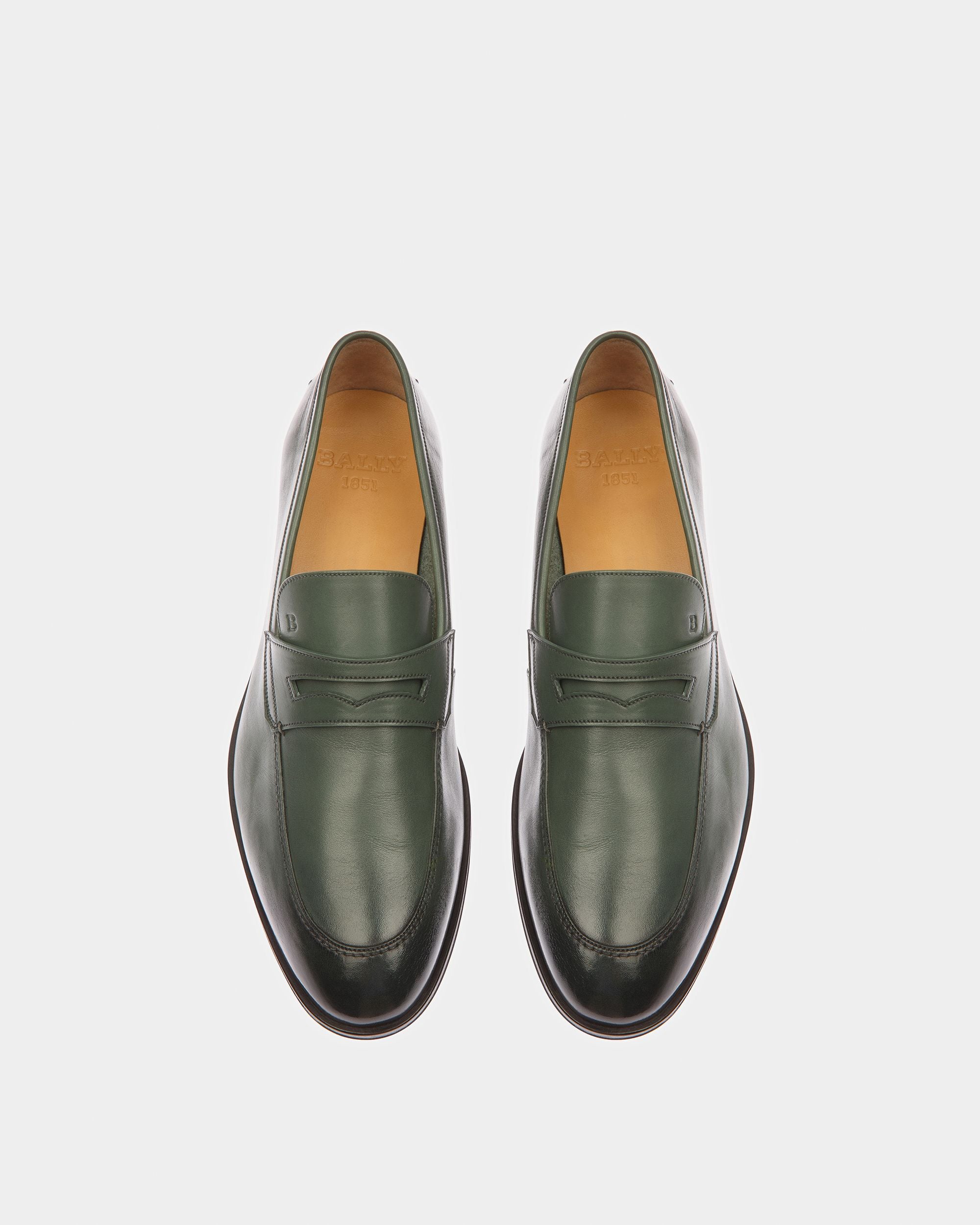 Webb Leder-Loafer In Salbeigrün - Herren - Bally - 02