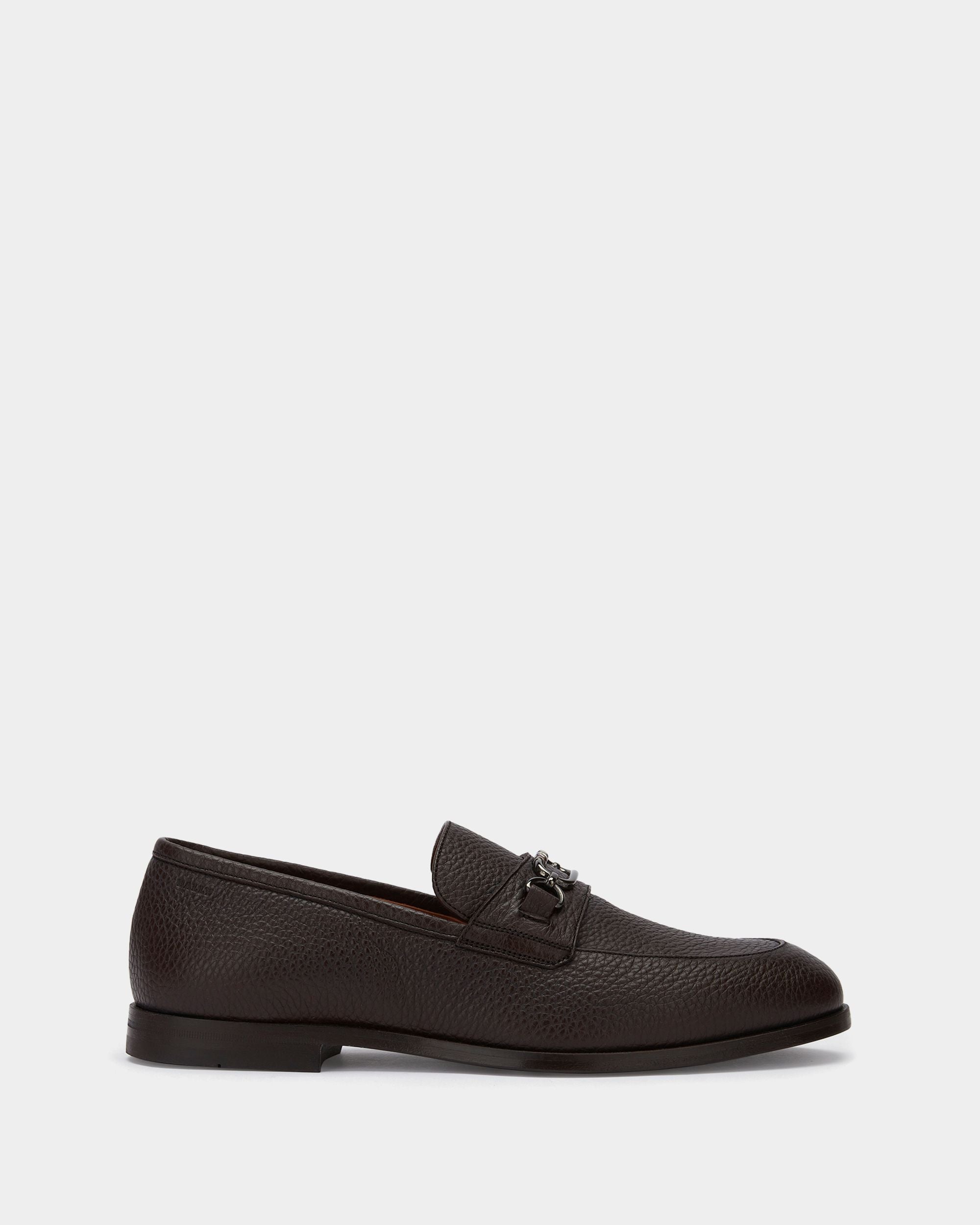 Men's Brown Leather Loafers - Herren - Bally - 01