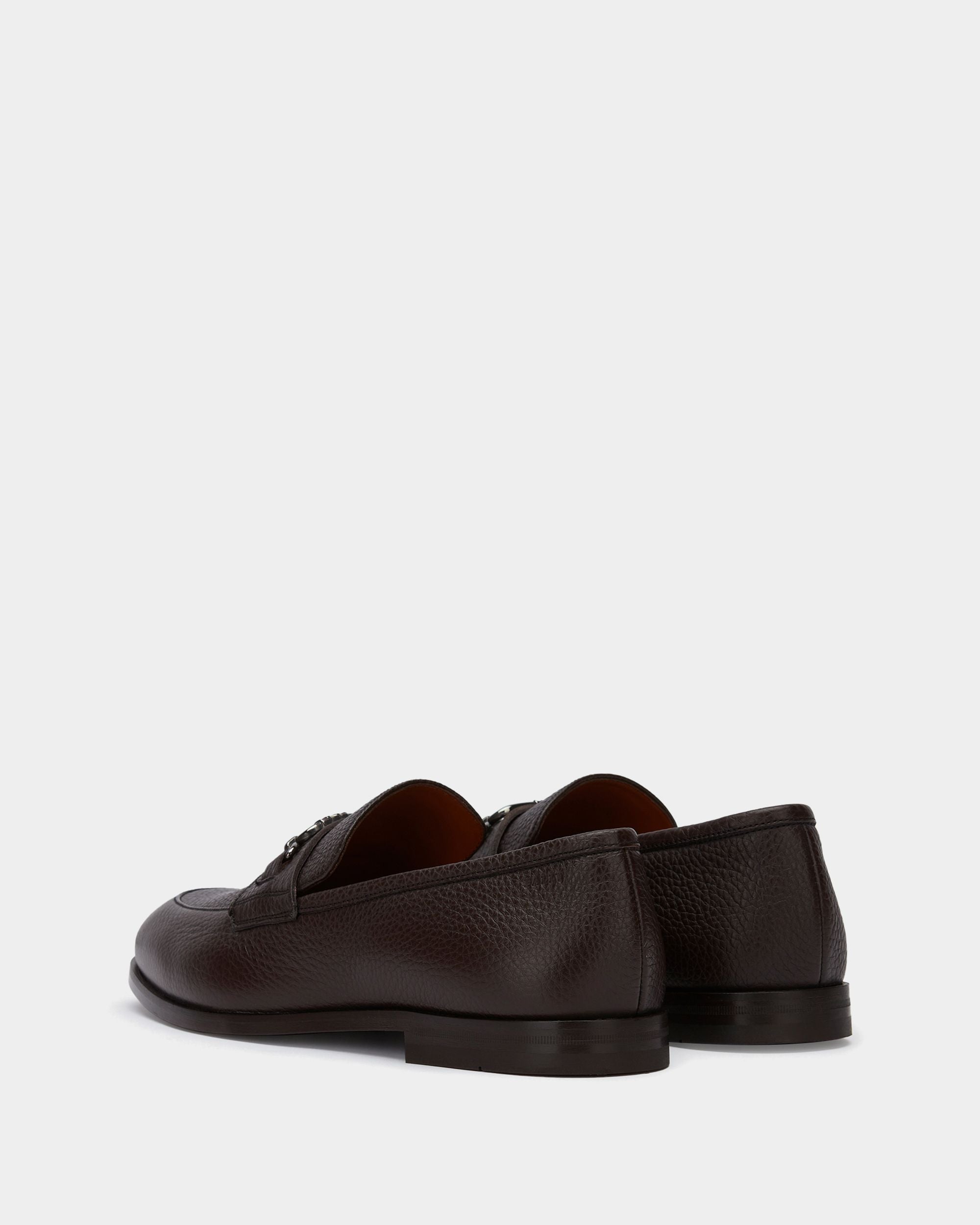 Men's Brown Leather Loafers - Herren - Bally - 03