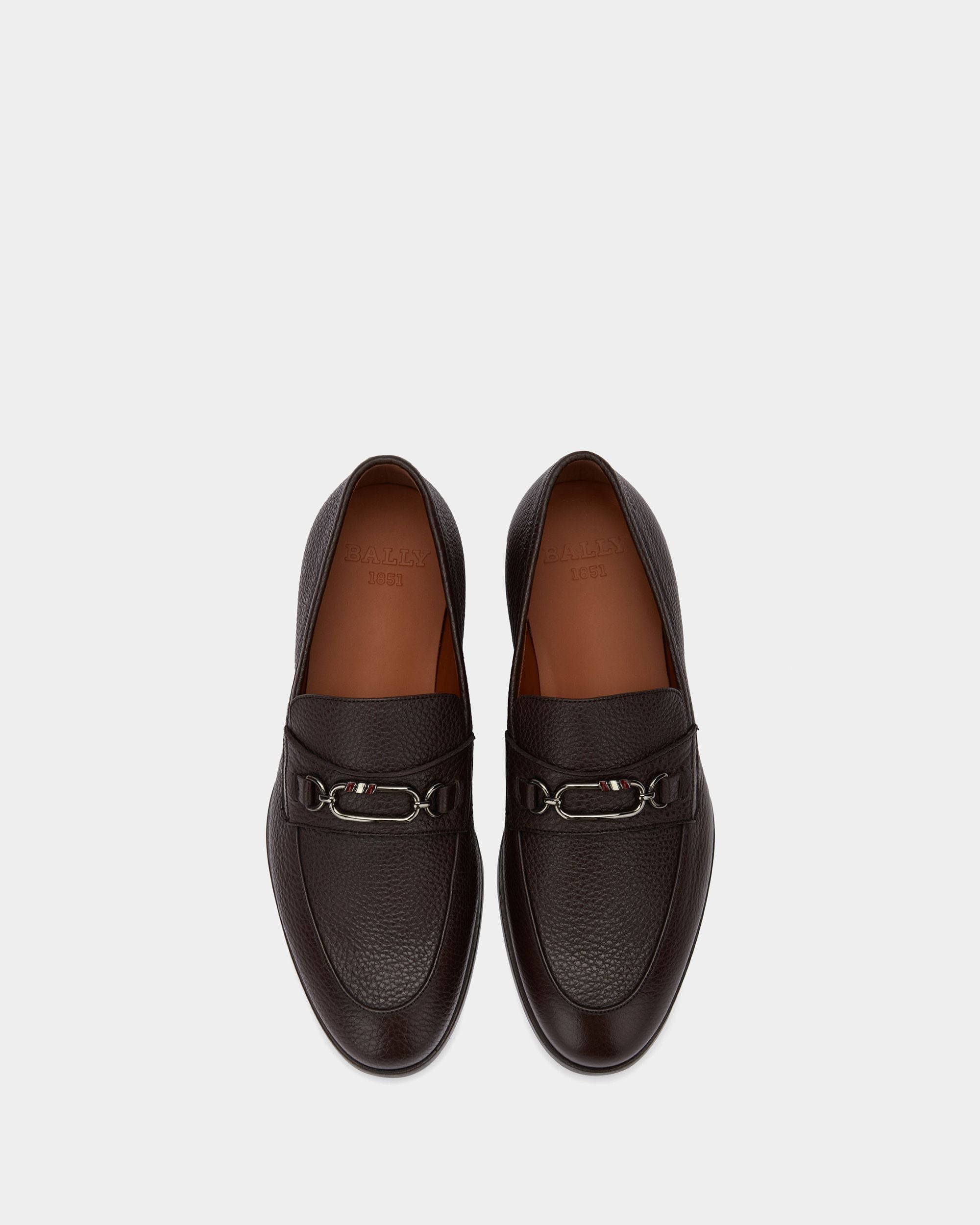 Men's Brown Leather Loafers - Herren - Bally - 05
