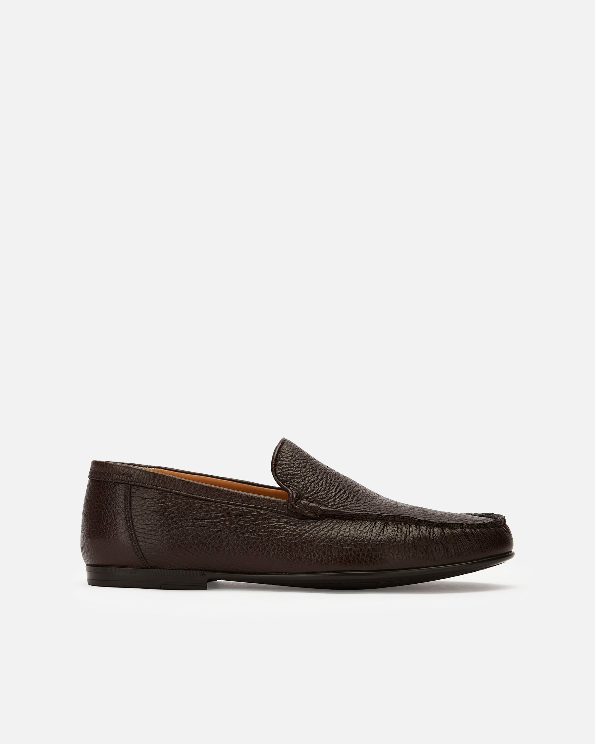 Men's Brown Leather Loafers - Herren - Bally - 01