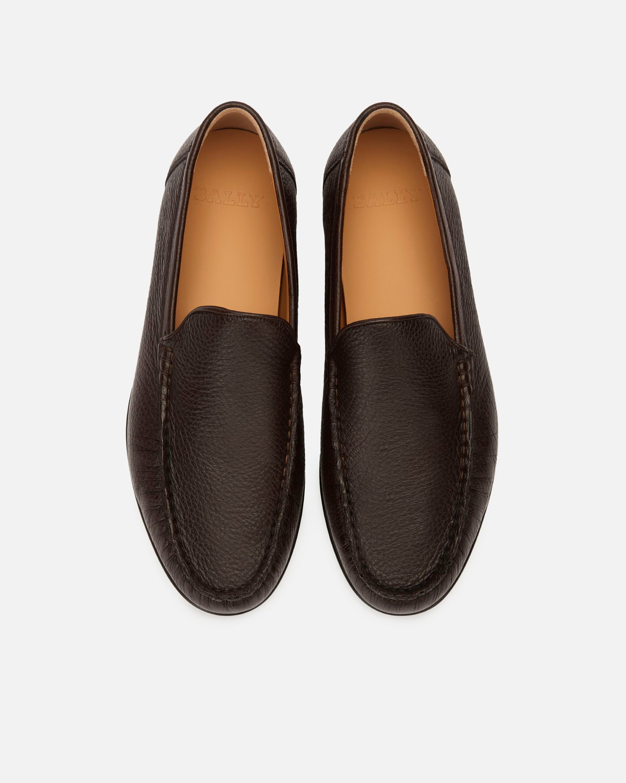 Men's Brown Leather Loafers - Herren - Bally - 05