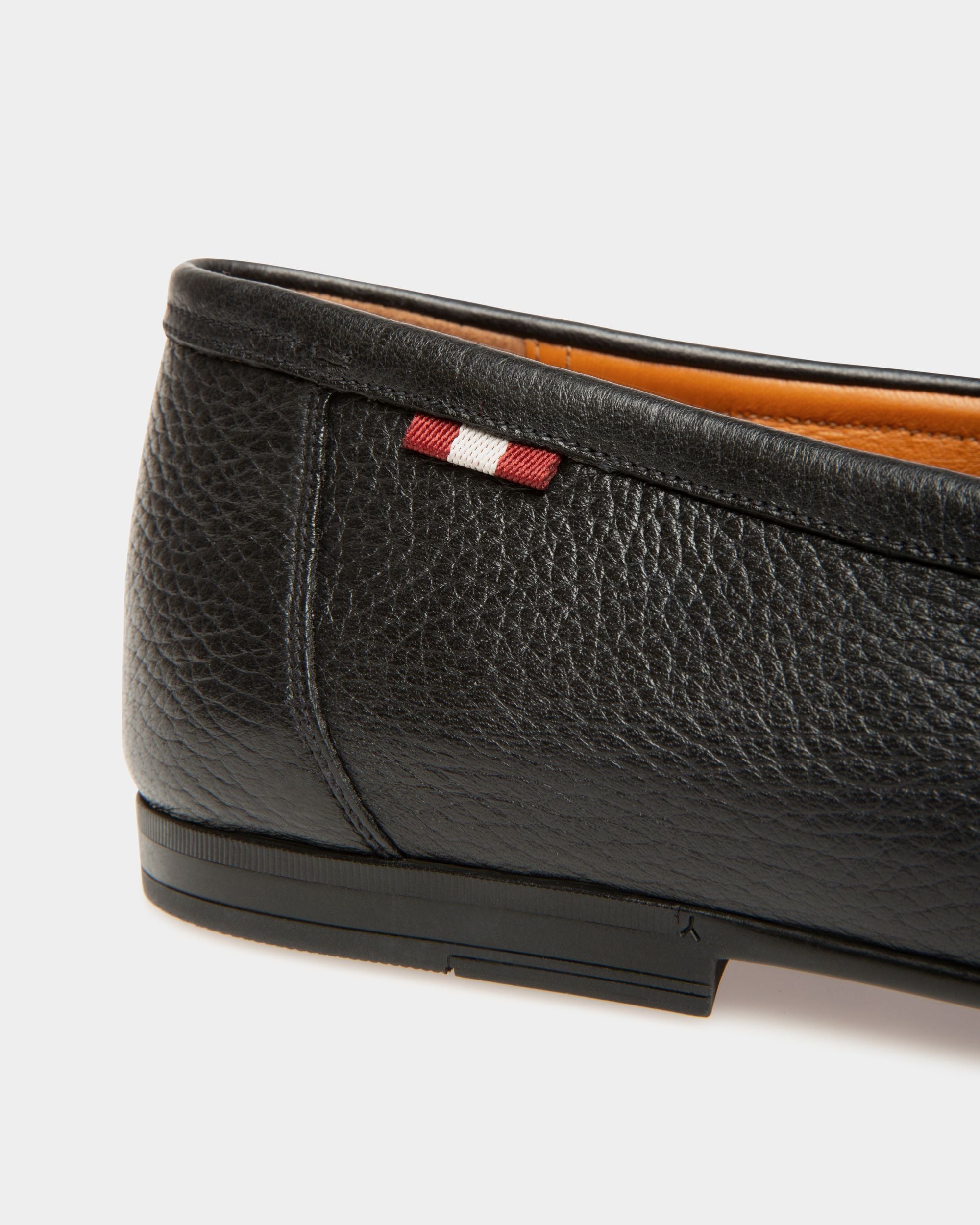 Men's Black Leather Loafers - Herren - Bally - 03